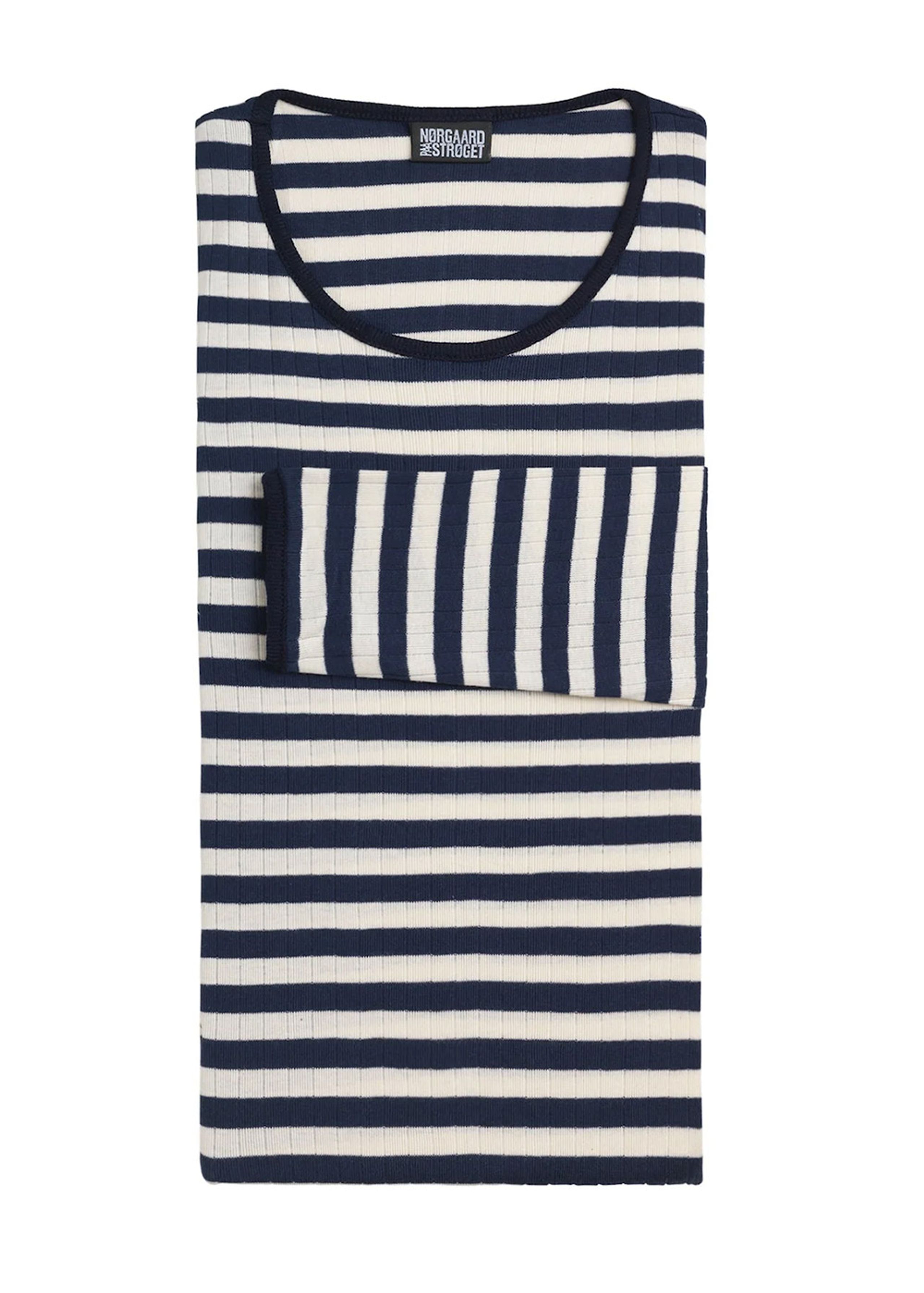 Nørgaard paa Strøget - Bluse - #101 Broadway T-shirt - Marine/Ecru