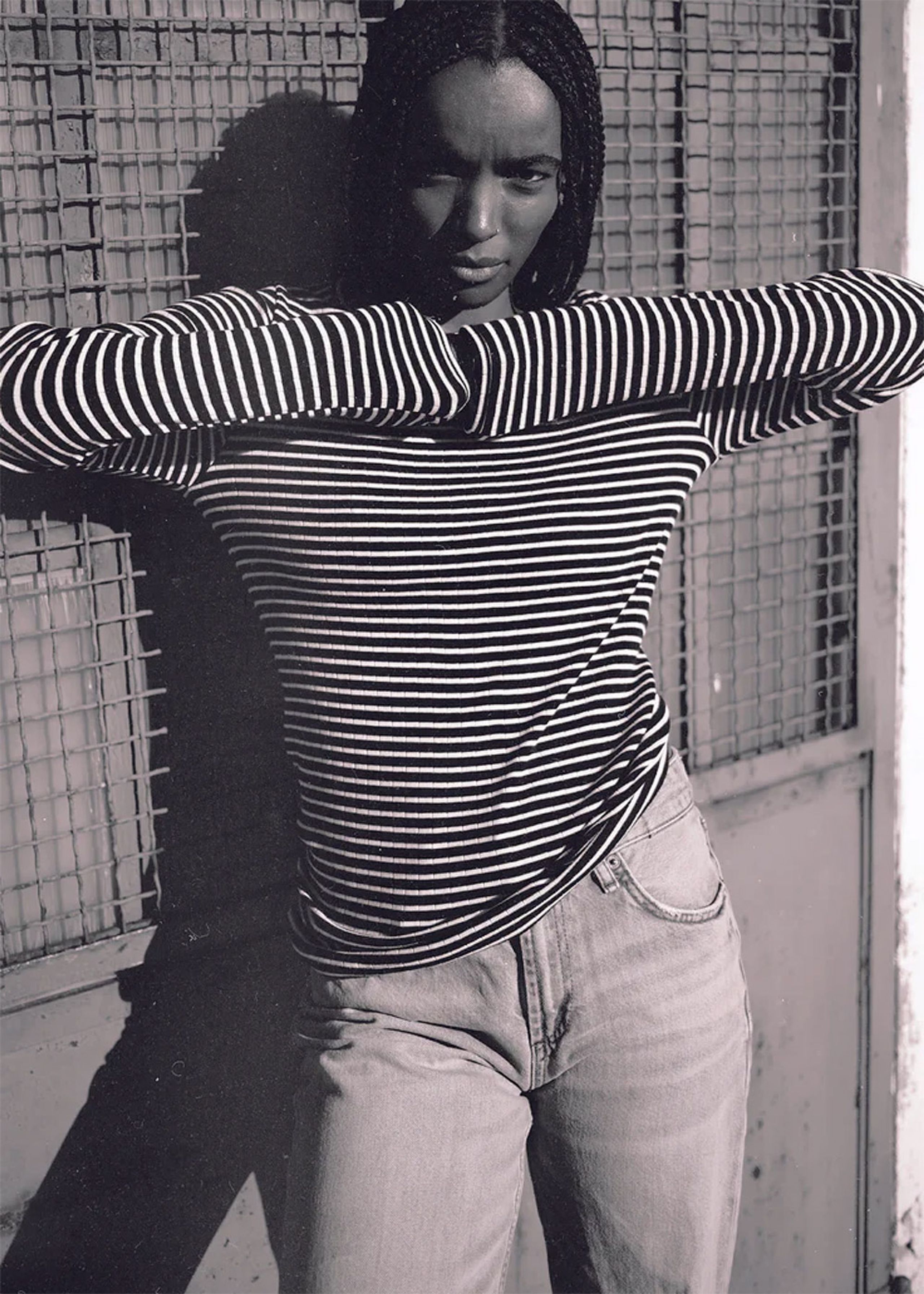 Nørgaard paa Strøget - Blouse - #101 NPS Stripes T-shirt - Black/Ecru