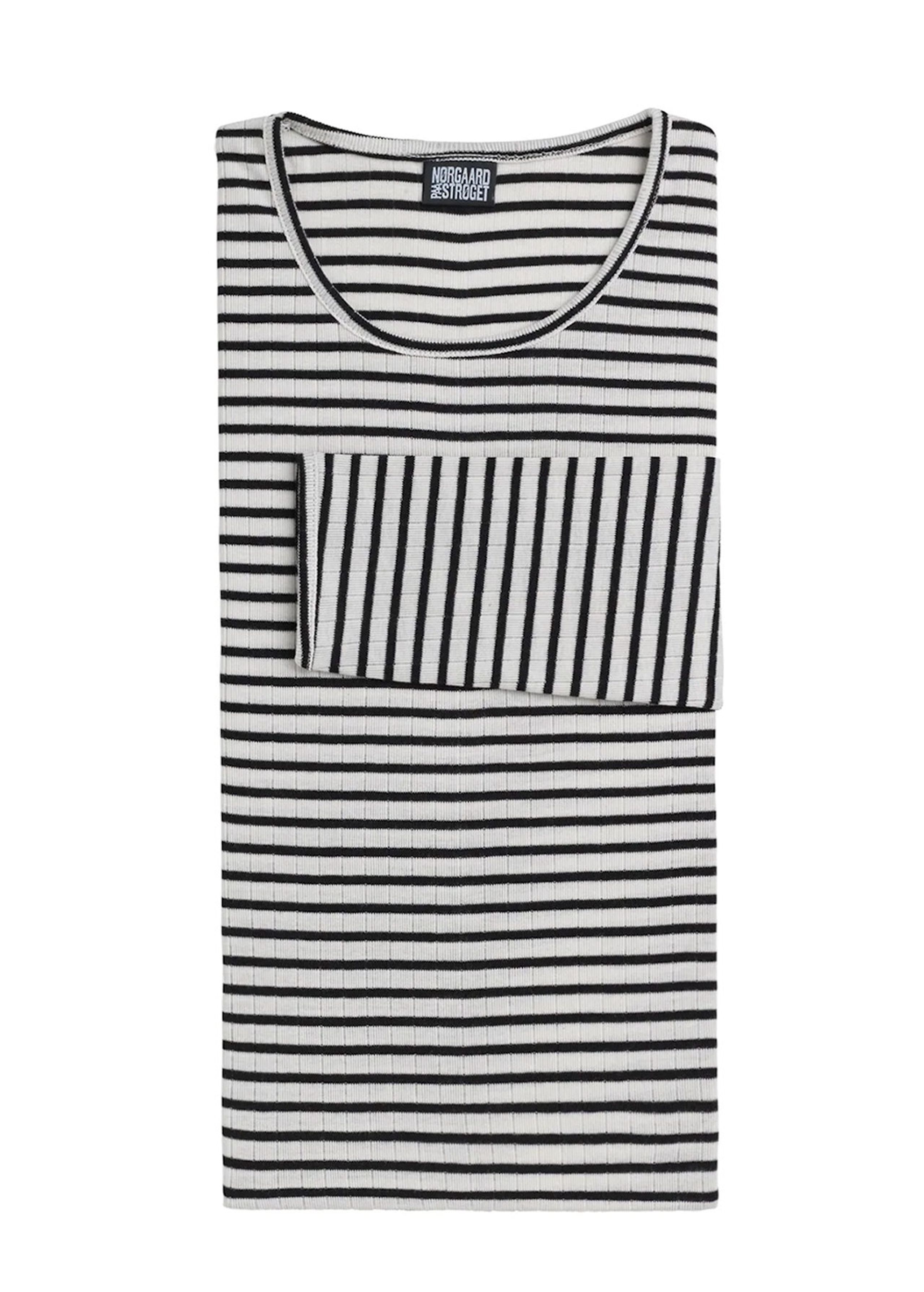 Nørgaard paa Strøget - Blouse - #101 NPS Stripes T-shirt - Ecru/Black