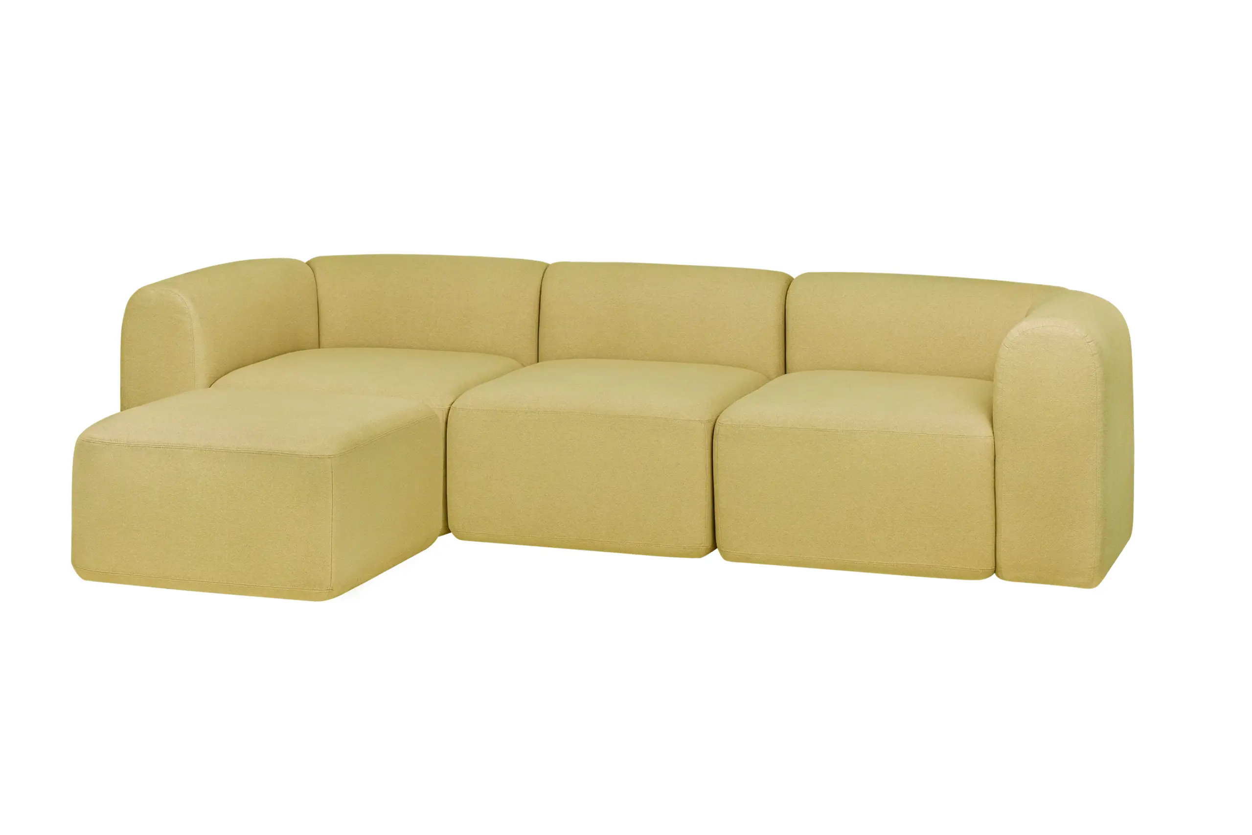 noo.ma - Sofa 3 osobowa - Flom Sofa 3-seater Corner - Yellow Pear