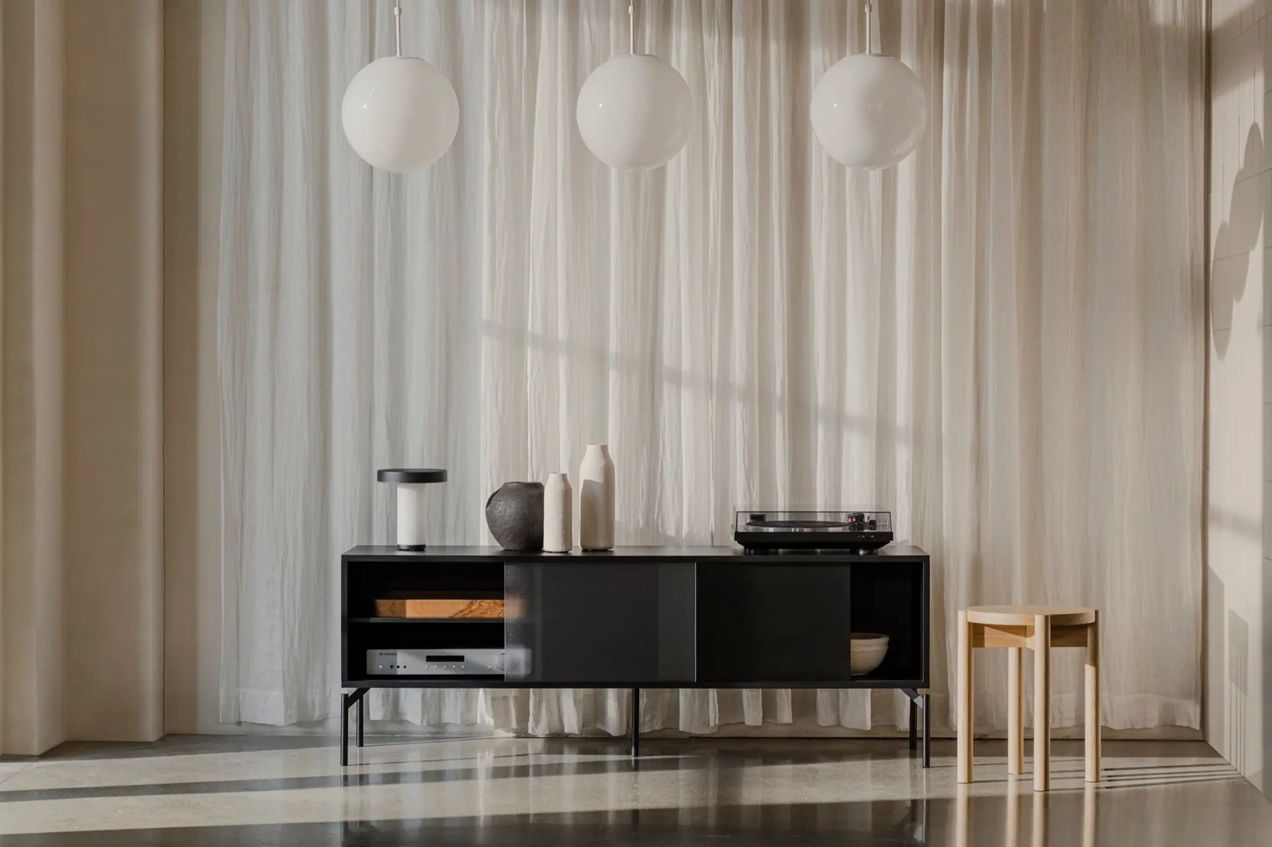 noo.ma - Koc dla dzieci - Met Tv Stand - Vulcano Black