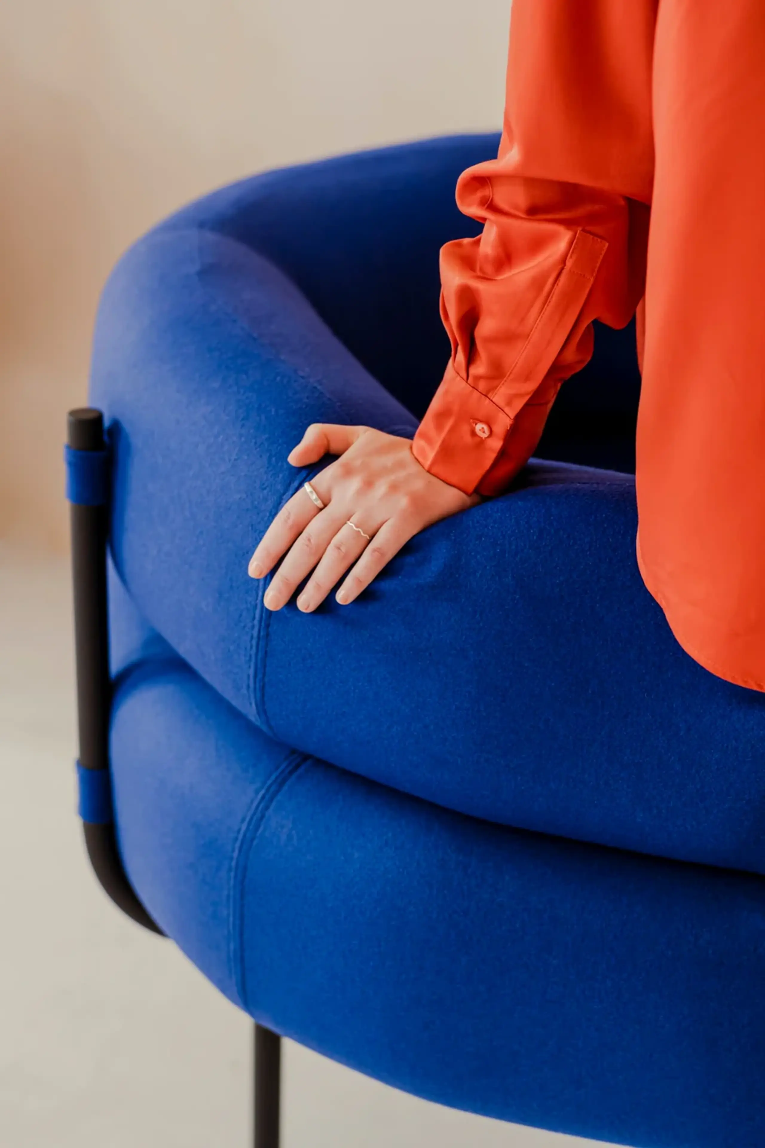 noo.ma - Loungesessel - Ubi Armchair - Blueberry Pie Wool