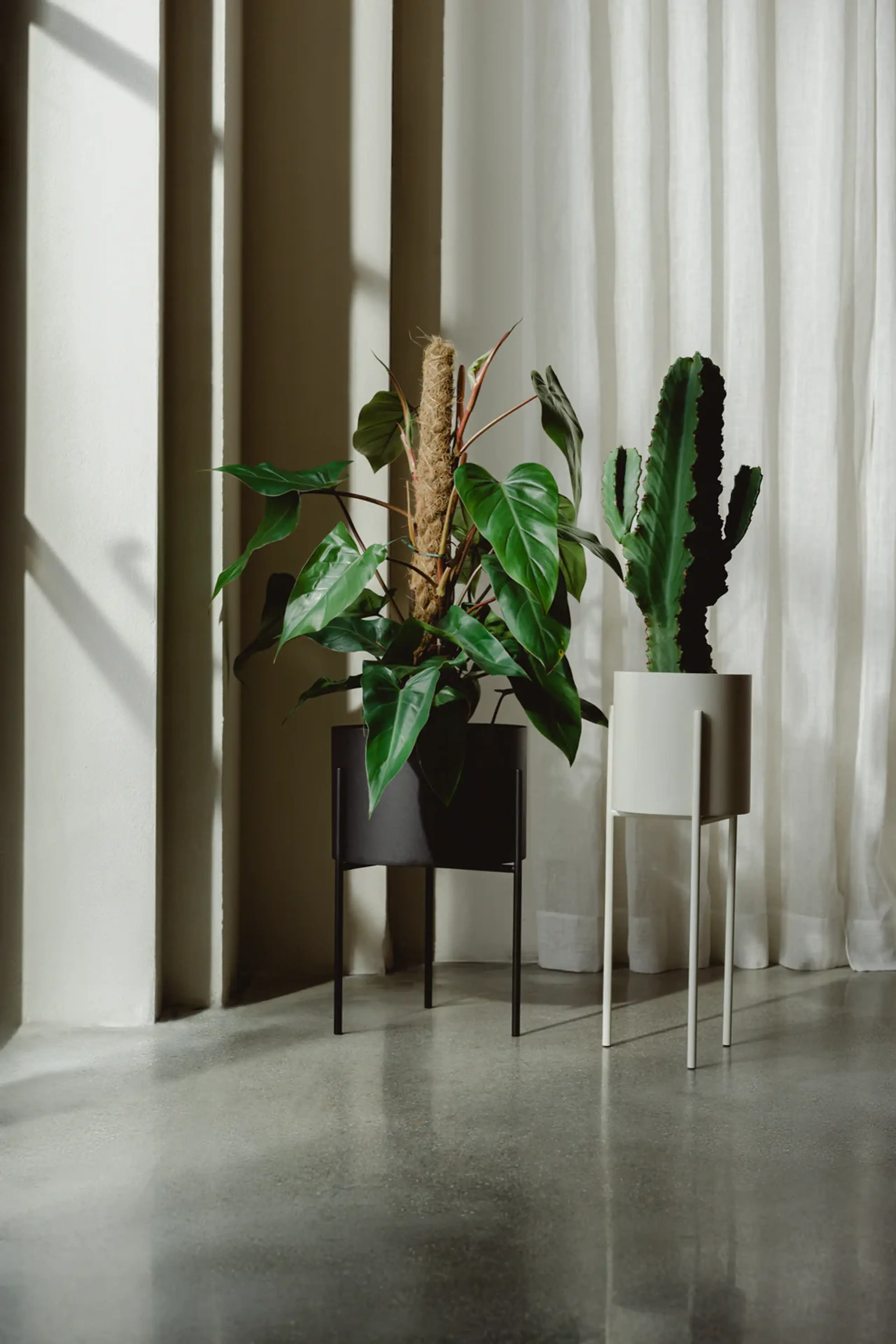 noo.ma - Plant Box - Maki Plant Pot - Tall - Piazza Beige