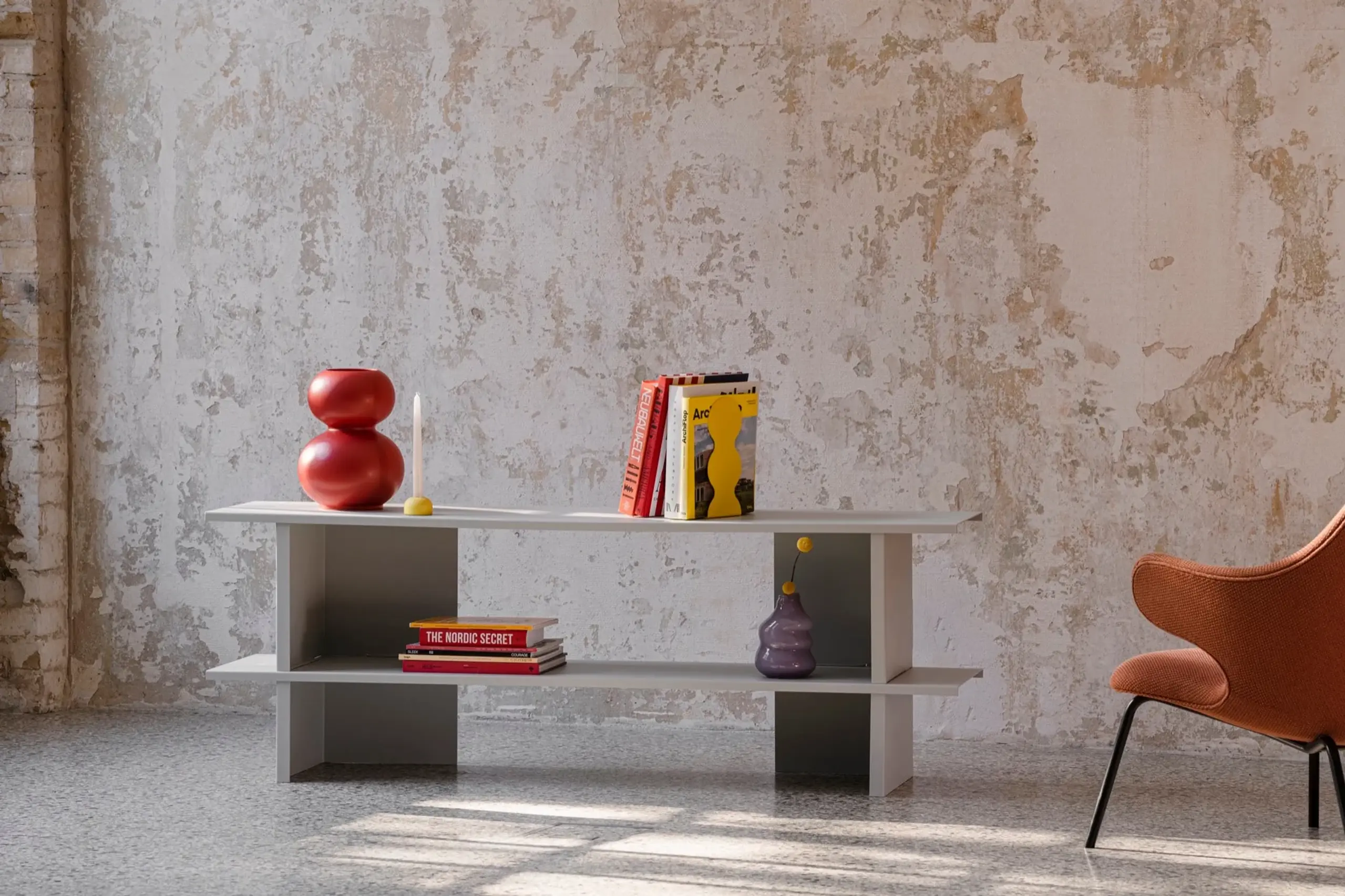 noo.ma - Policový systém - Hes Shelving Unit - Pebble Grey