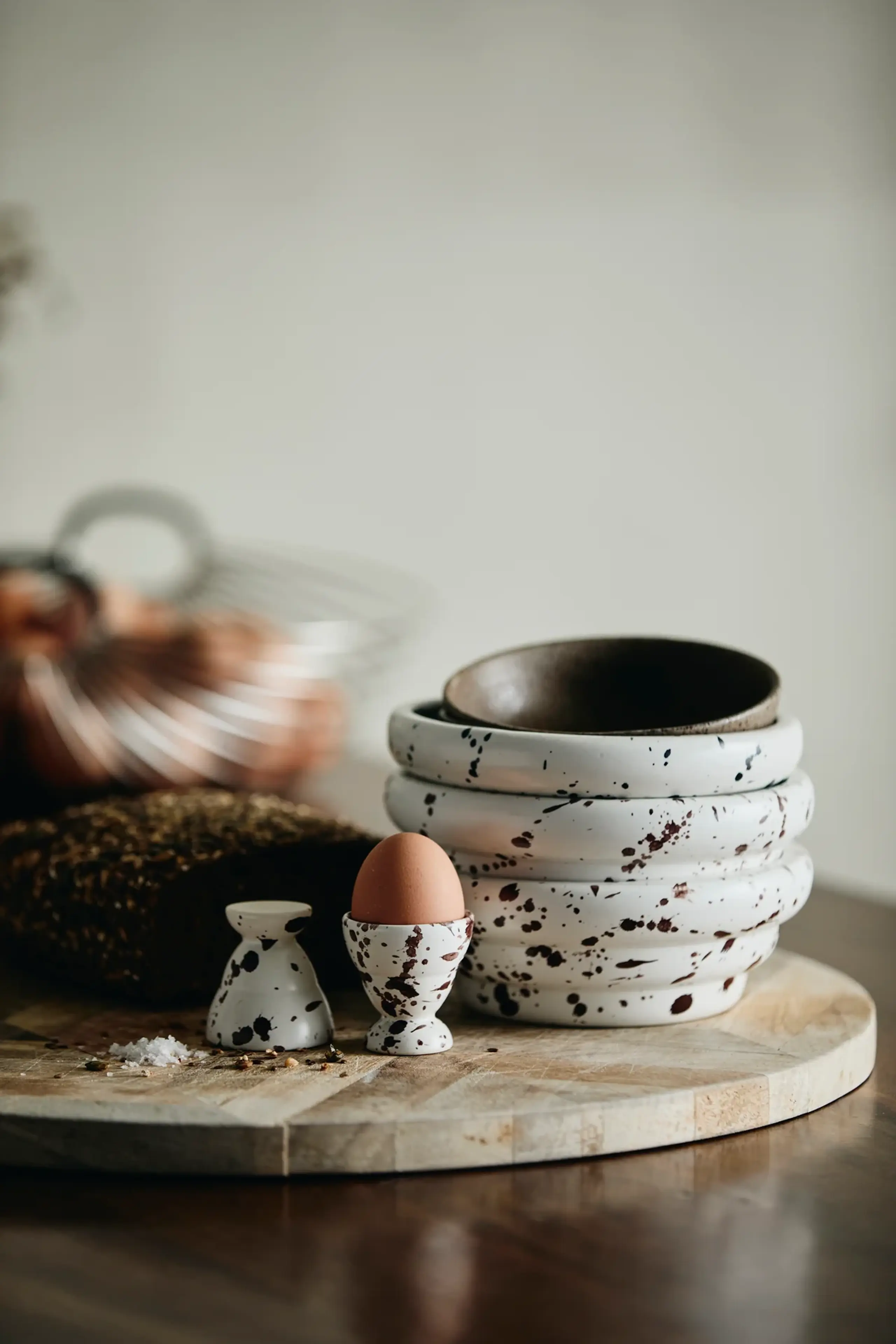 Nordal - Egg cup - Ria Egg Cup W. Splash - Ivory