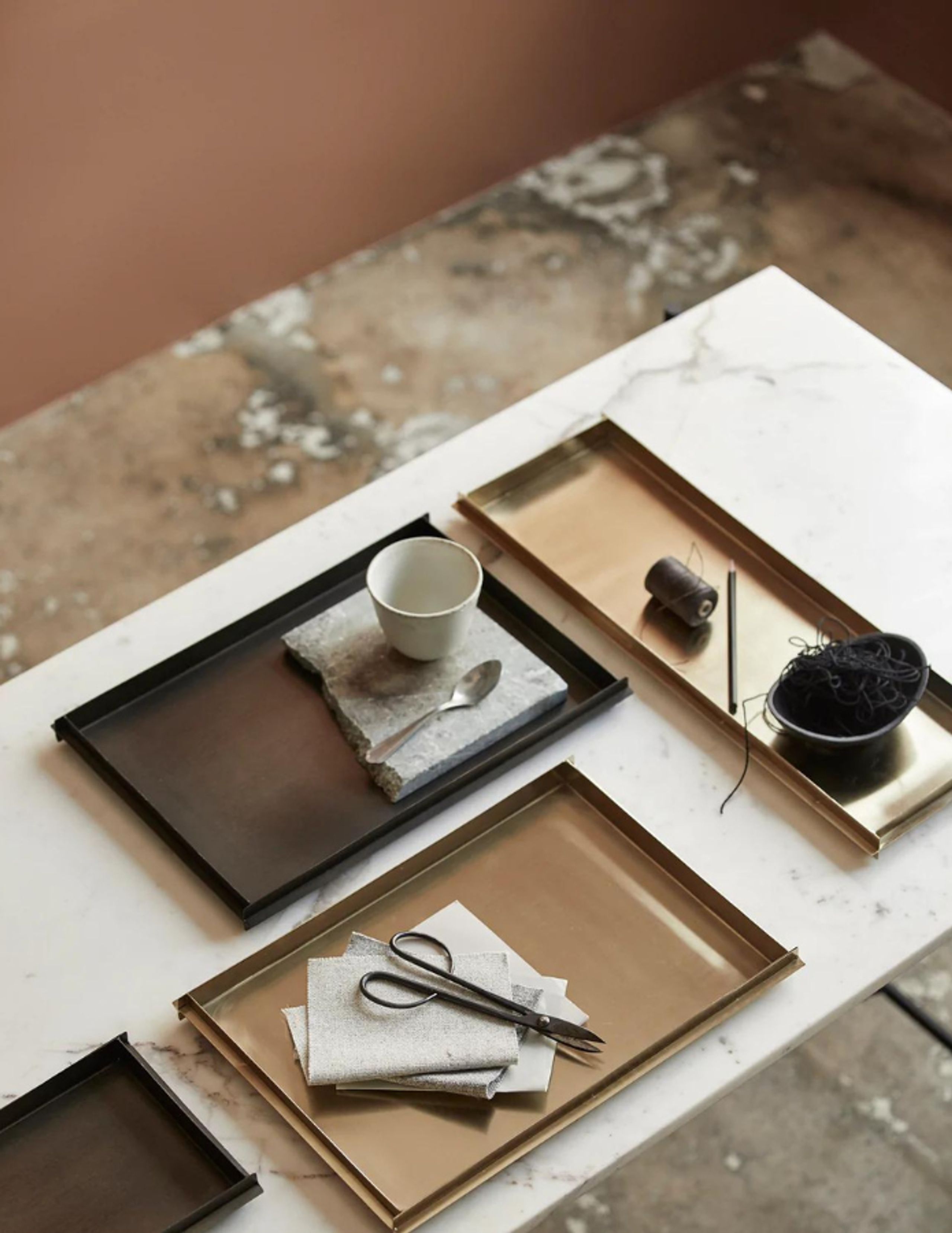 Nordal - Bandeja - Kodiak Tray - Gold - Square