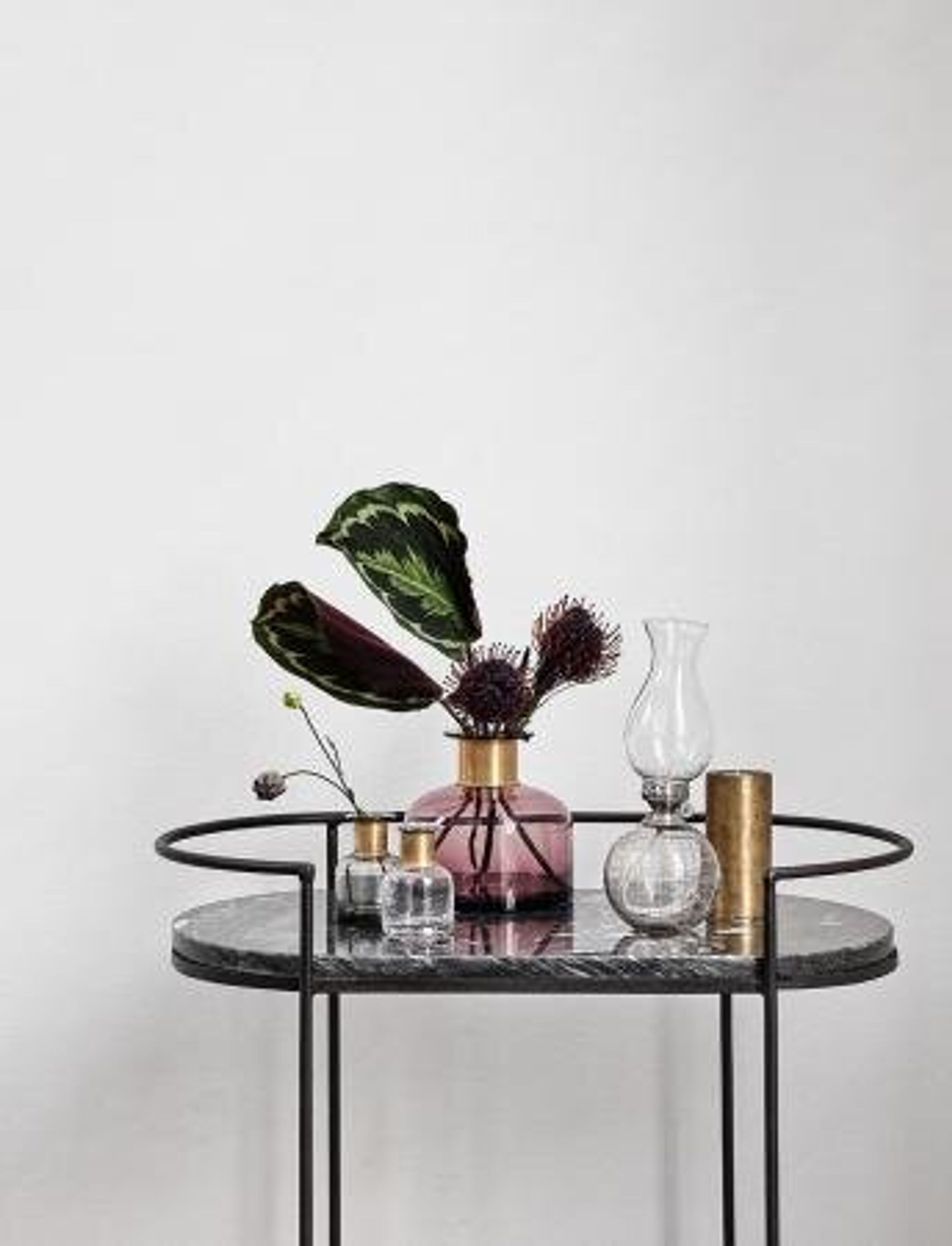 Nordal - Tisch - MIDNIGHT oval side table - Black