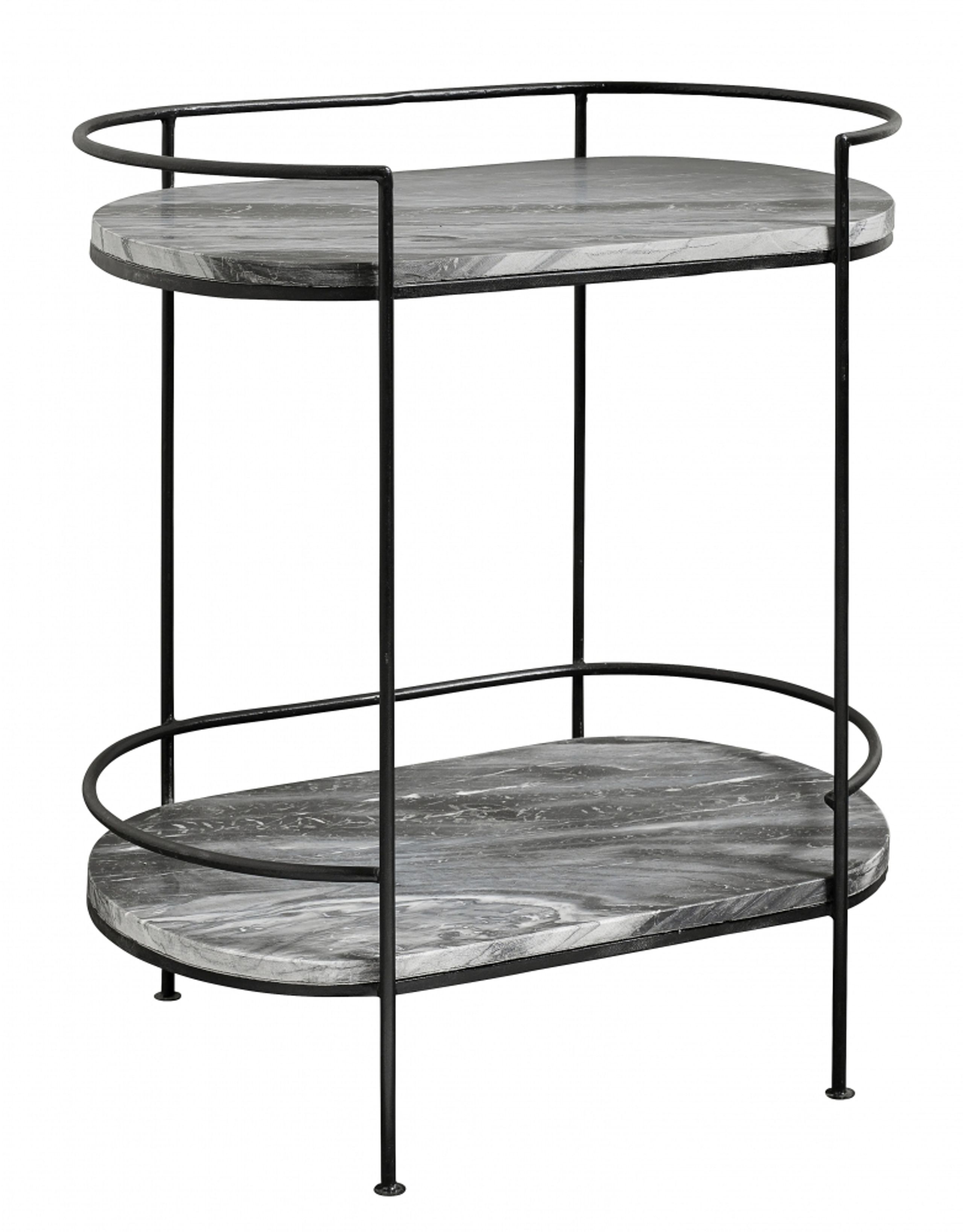 Nordal - Tisch - MIDNIGHT oval side table - Black