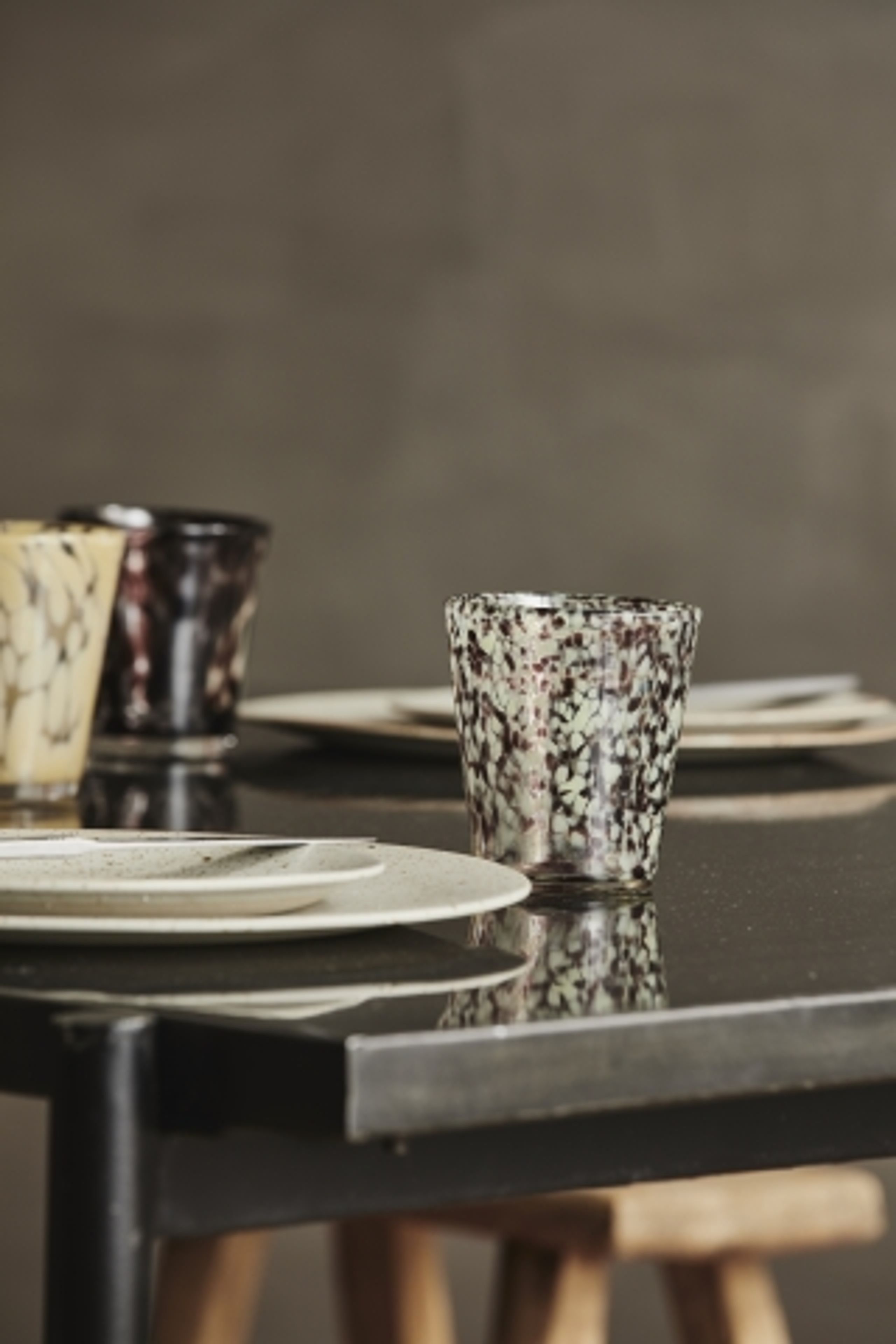 Nordal - Glass - TEPIN Drinking glass - Brown/Green