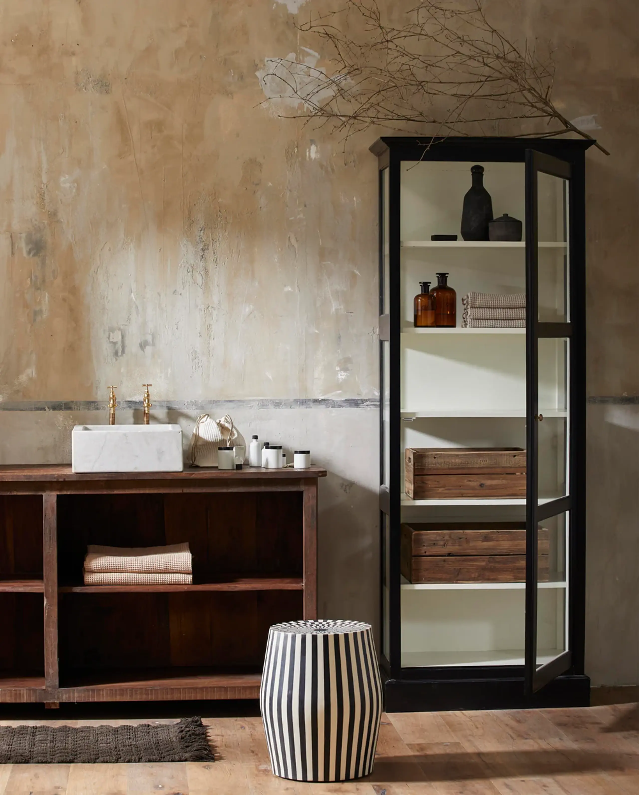 Nordal - Teppich - LUNA bath rug w/fringes - Dark Brown