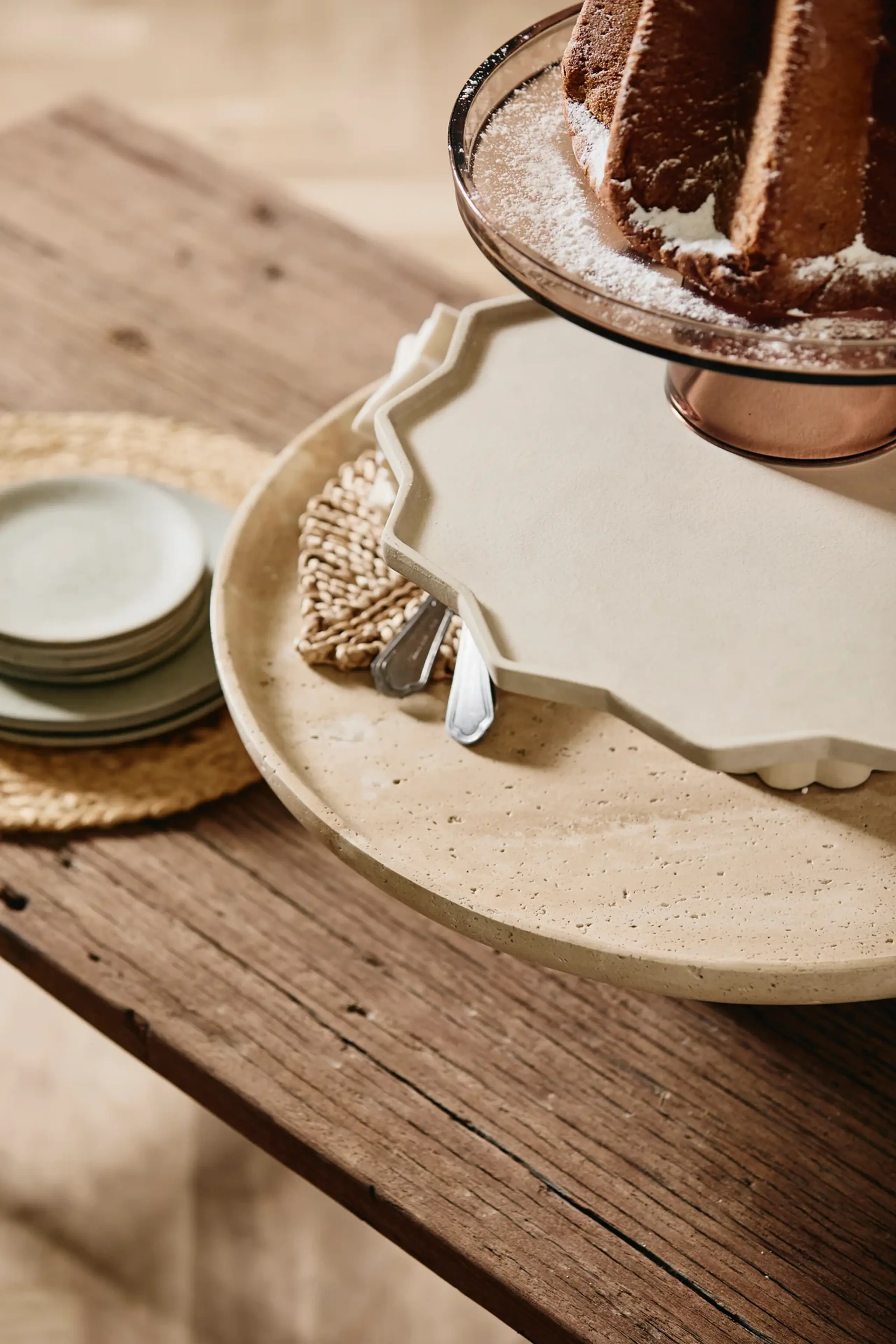 Nordal - Tårtfat - Minu Tray On Foot - Ivory