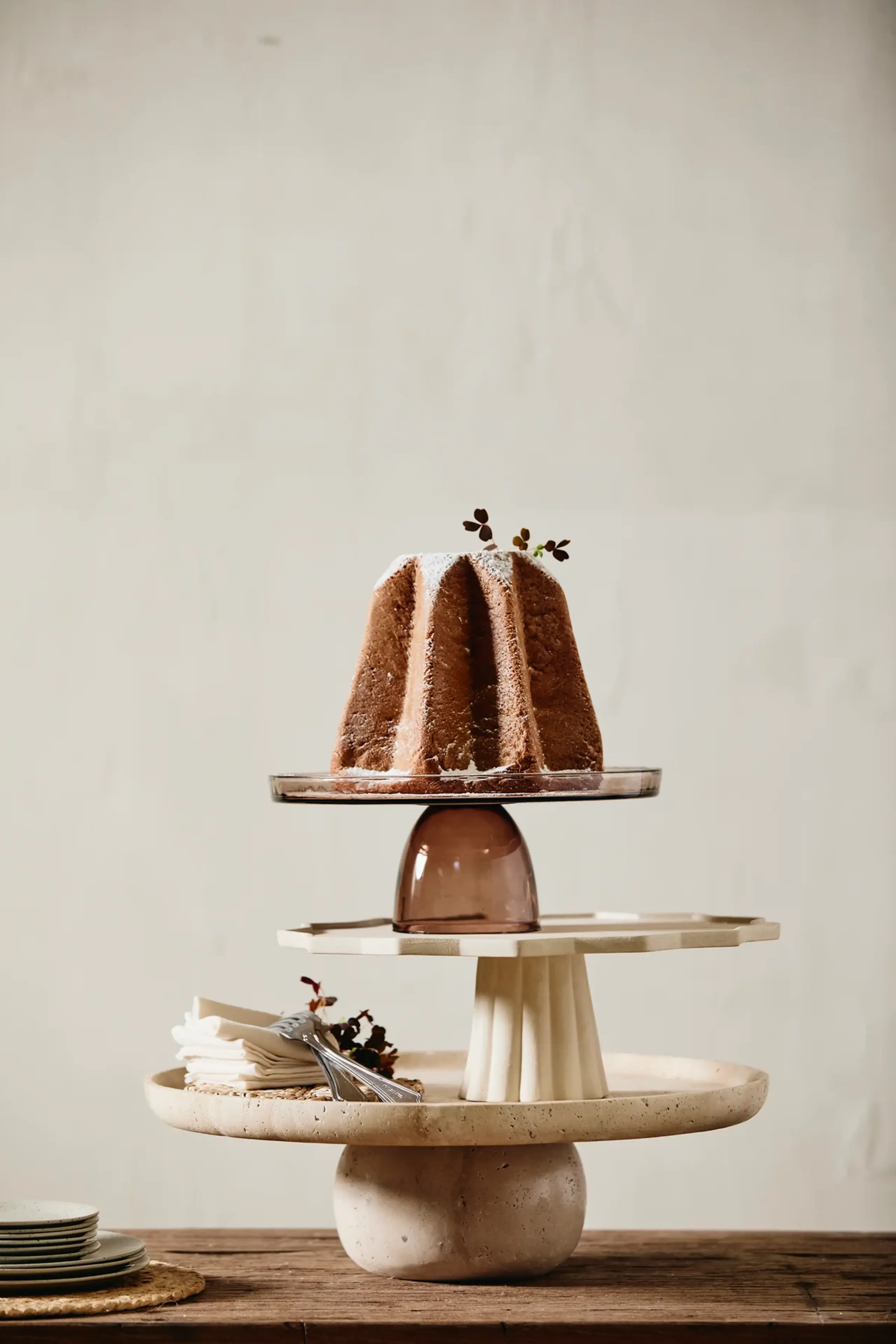 Nordal - Tårtfat - Minu Tray On Foot - Ivory