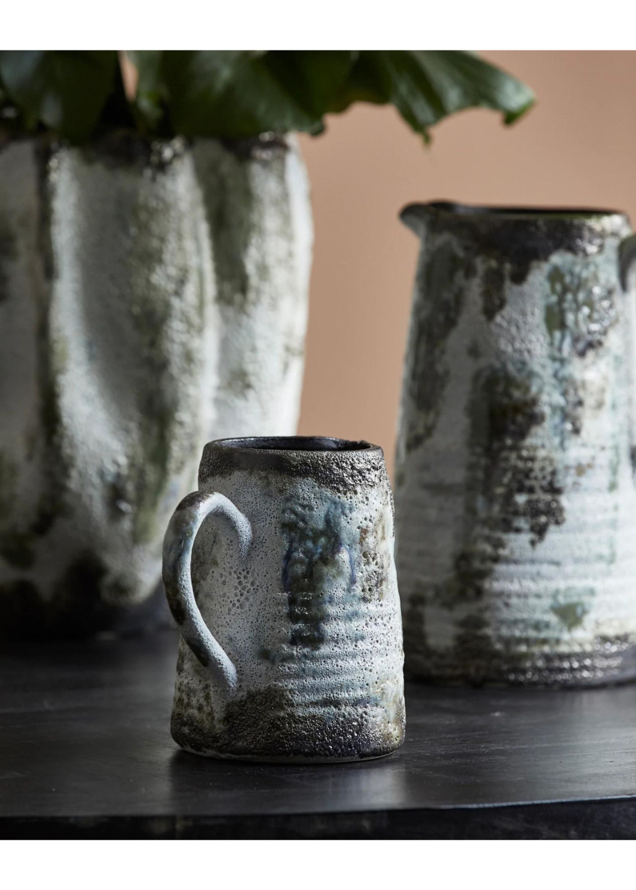 Nordal - Kande - Henry Deco Jug - Brun/Hvid/Grøn L