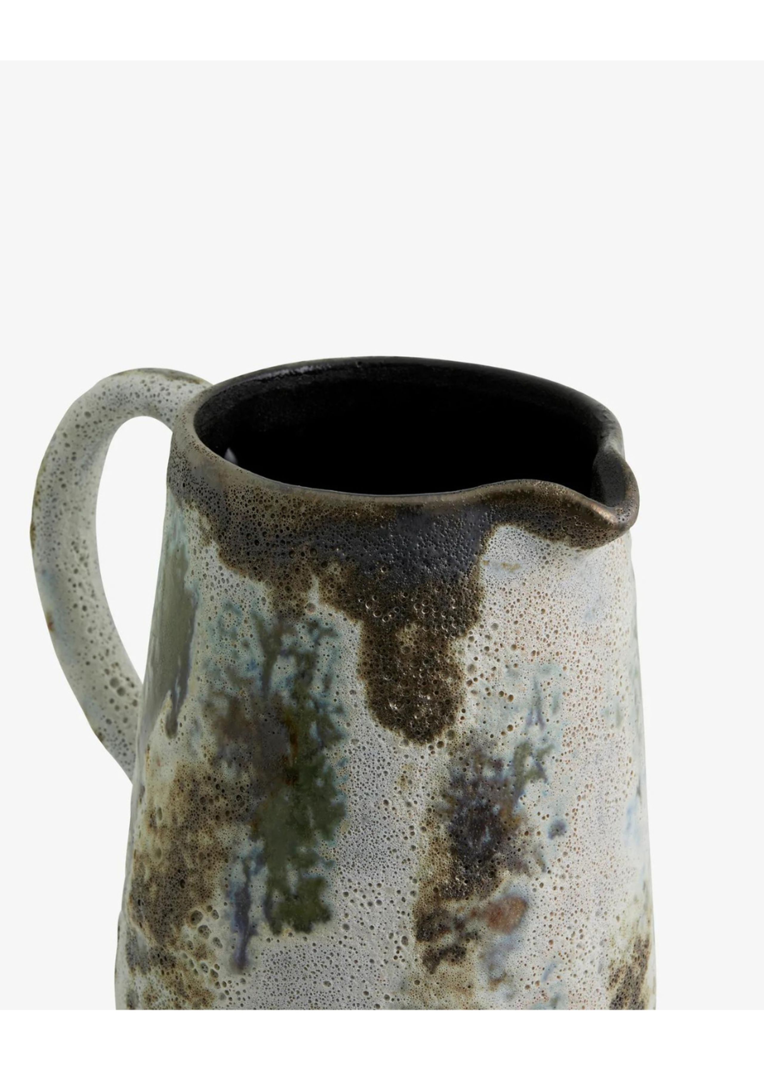 Nordal - Kande - Henry Deco Jug - Brun/Hvid/Grøn L