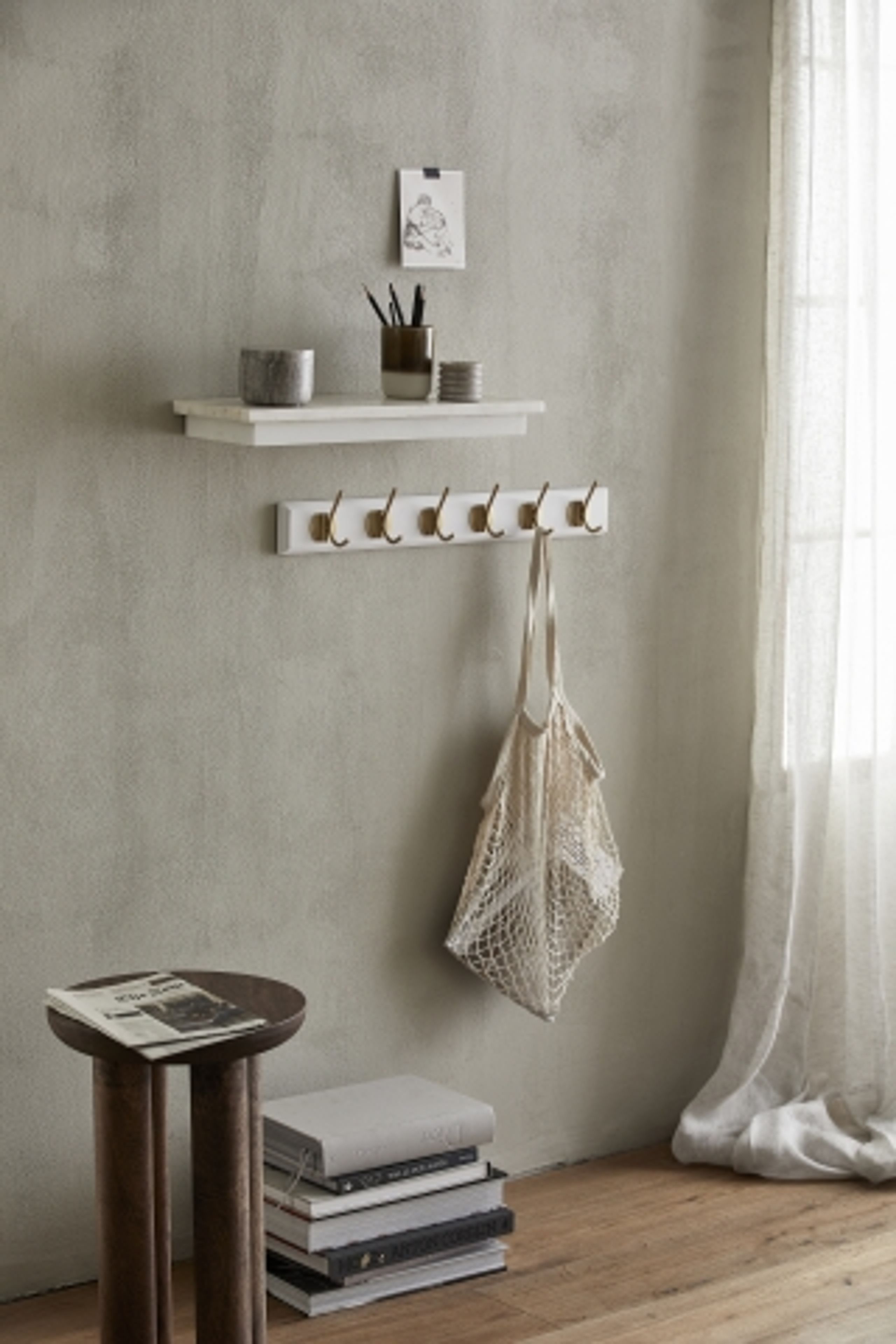 Nordal - Knager - EDGY coat rack - Matt White - 8 hooks