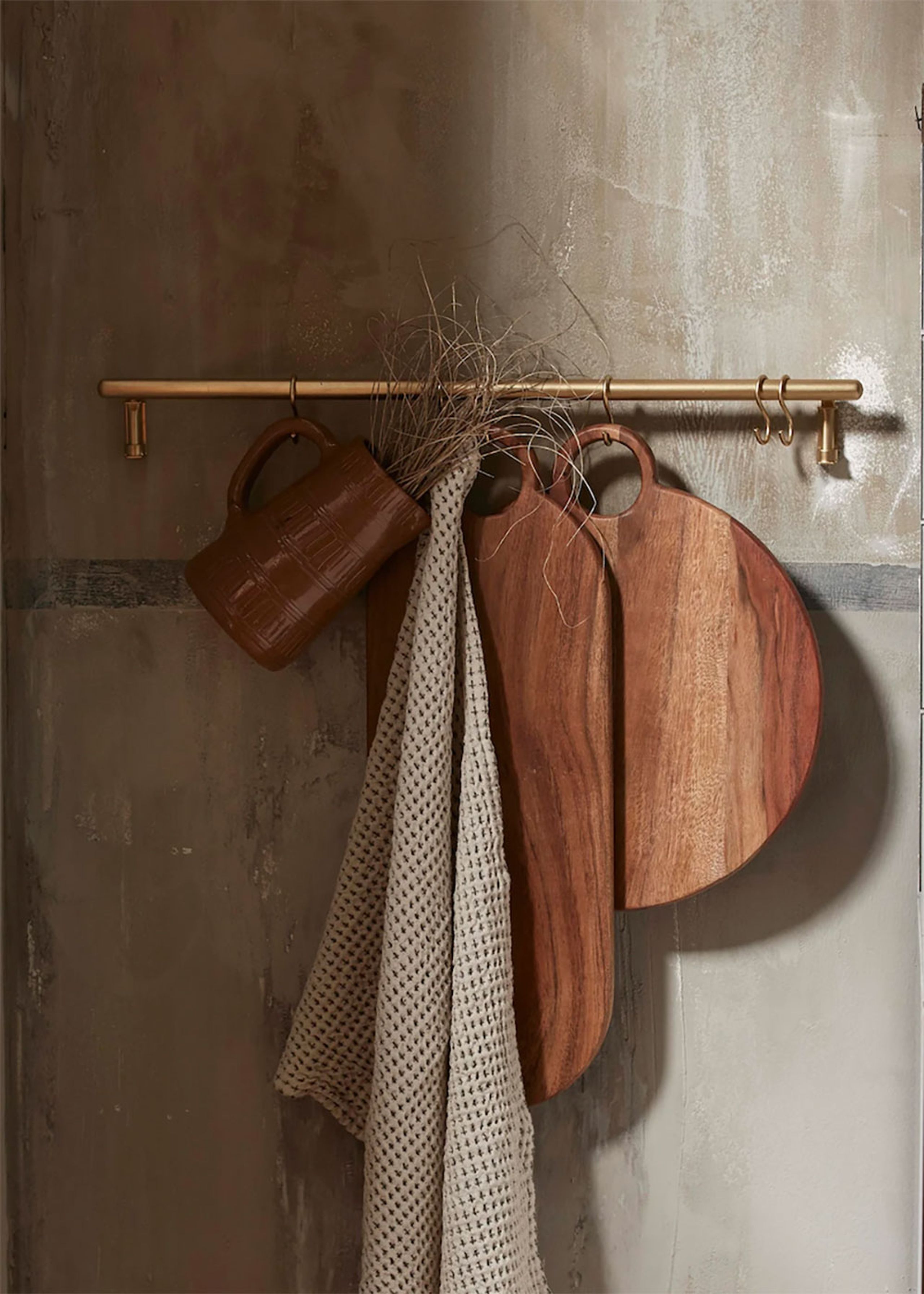 Nordal - Háčky na kabáty - MALO Shelf - Brass Finish