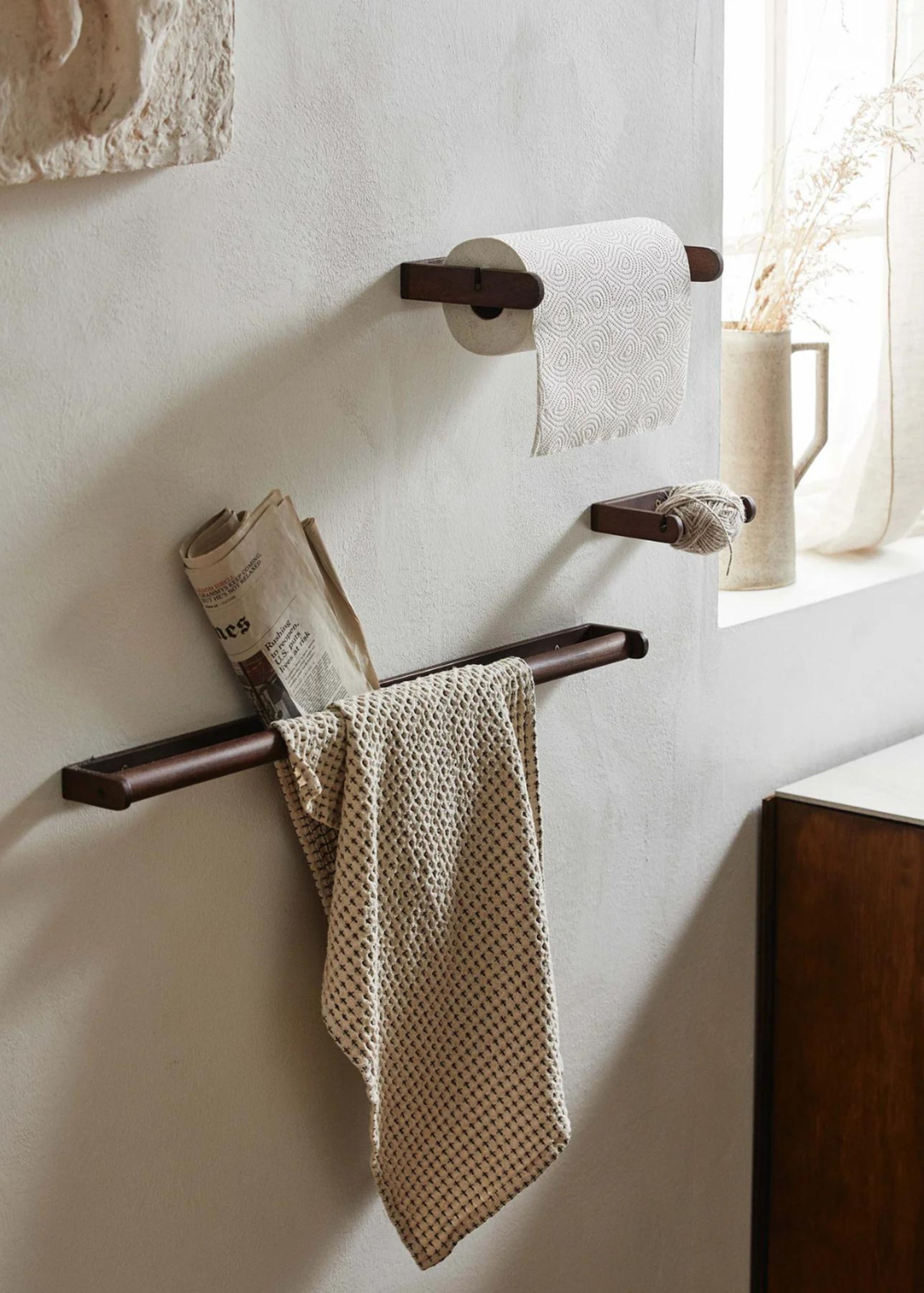 Nordal - Držák papírových ručníků - Zaton Paper Towel Holder - Wood, nature