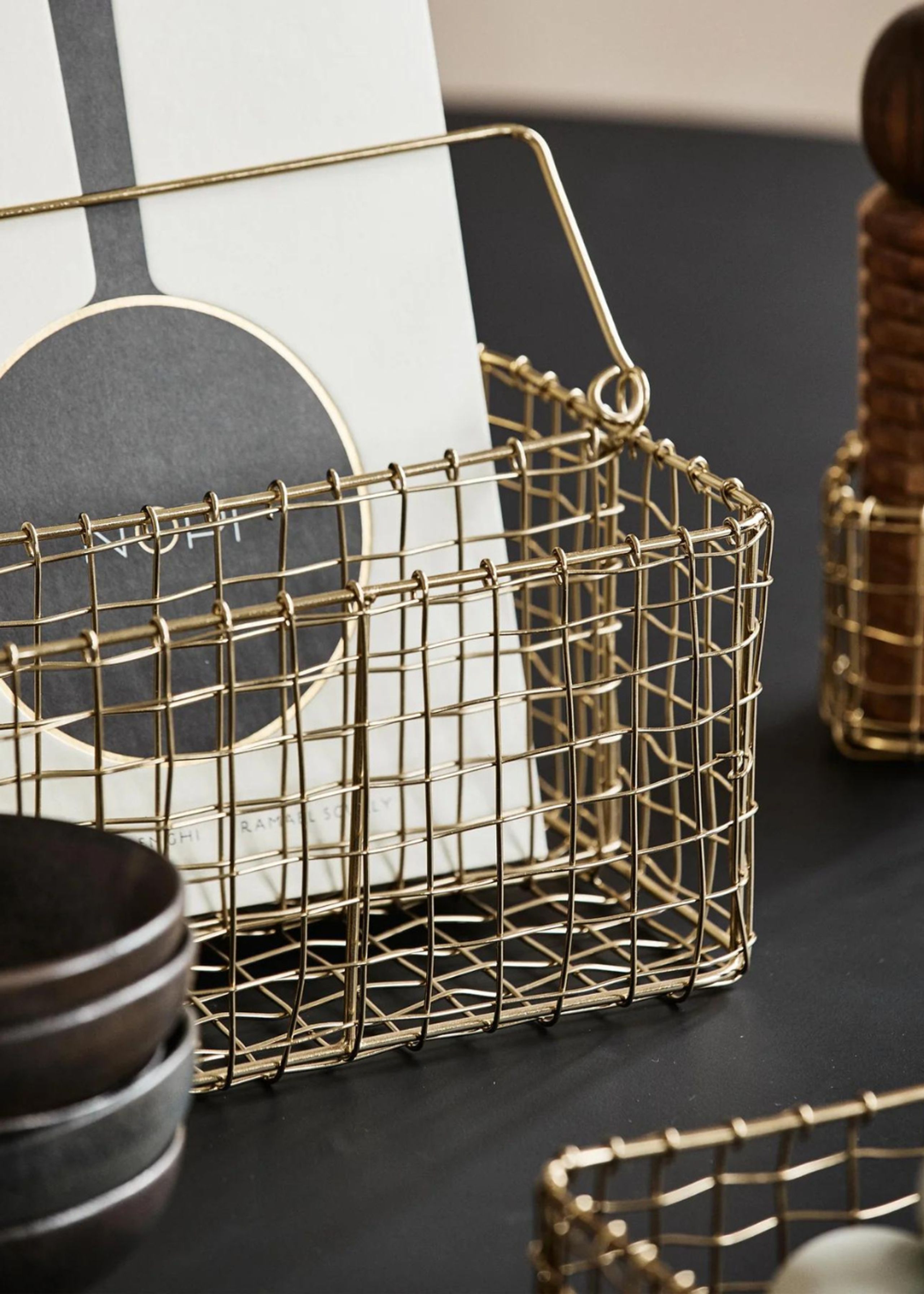 Nordal - Basket - Naviti - Large, Gold finish