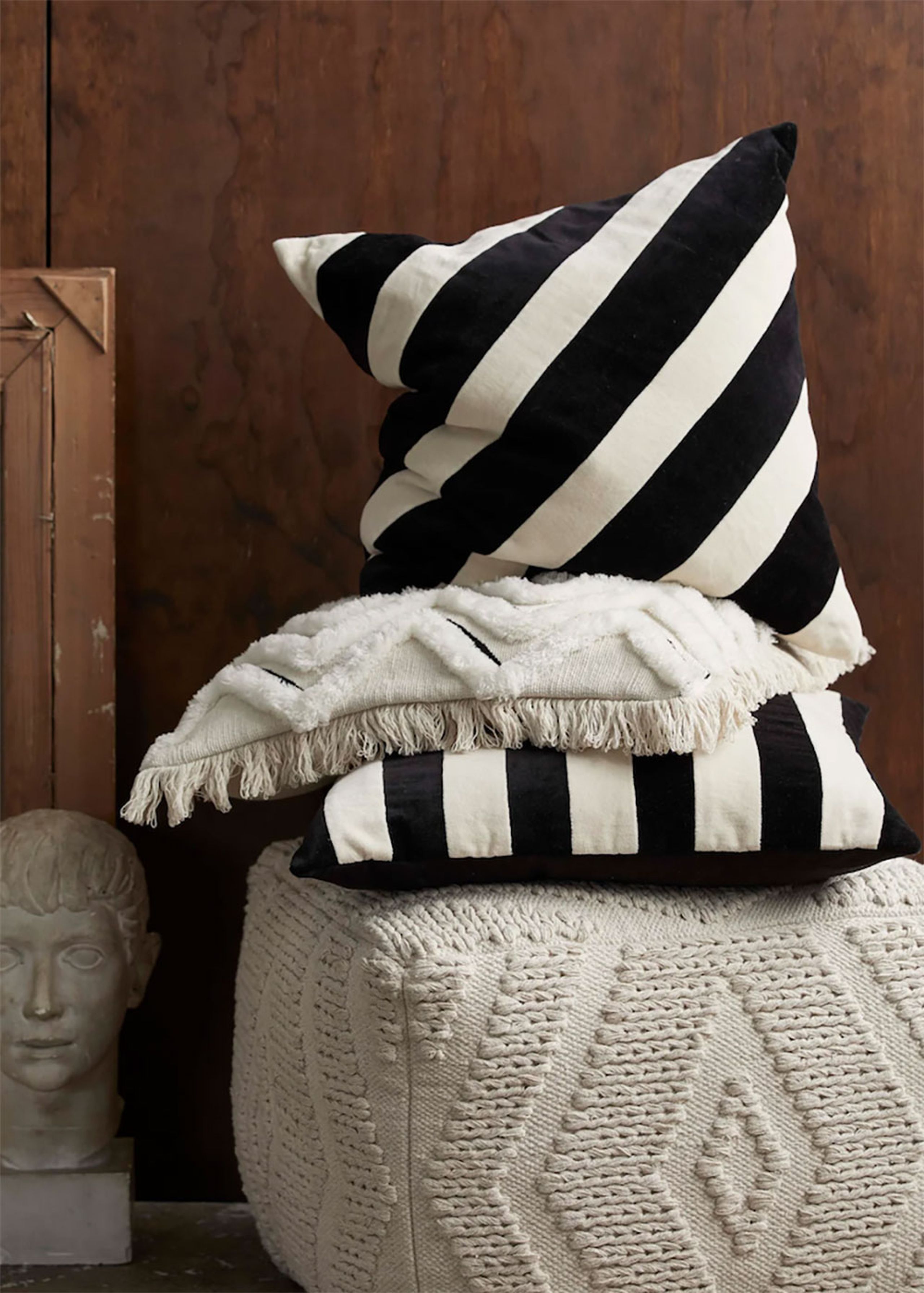 Nordal - Cushion cover - Alhena Cushion Cover - White/Black
