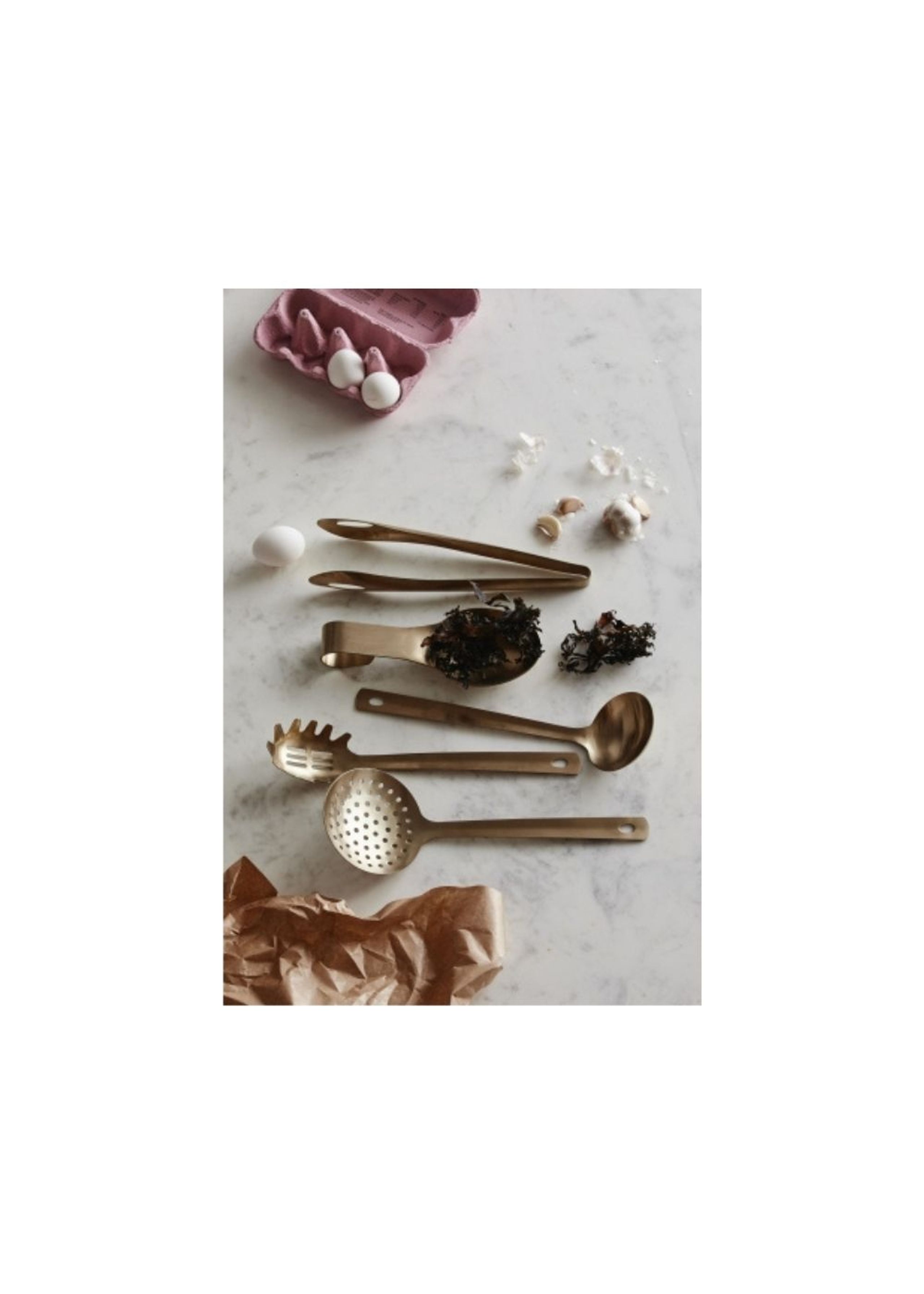 Nordal - Serving spoon - GOLDIES server - Matt Gold