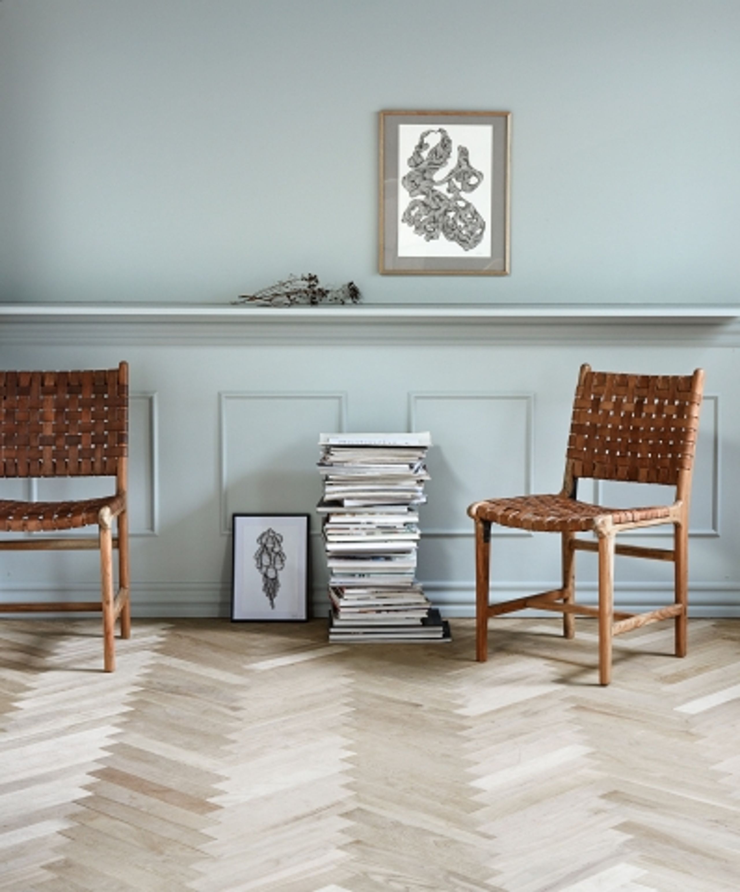 Nordal - Matstol - AYA dinner chair - Brown Leather/Wood