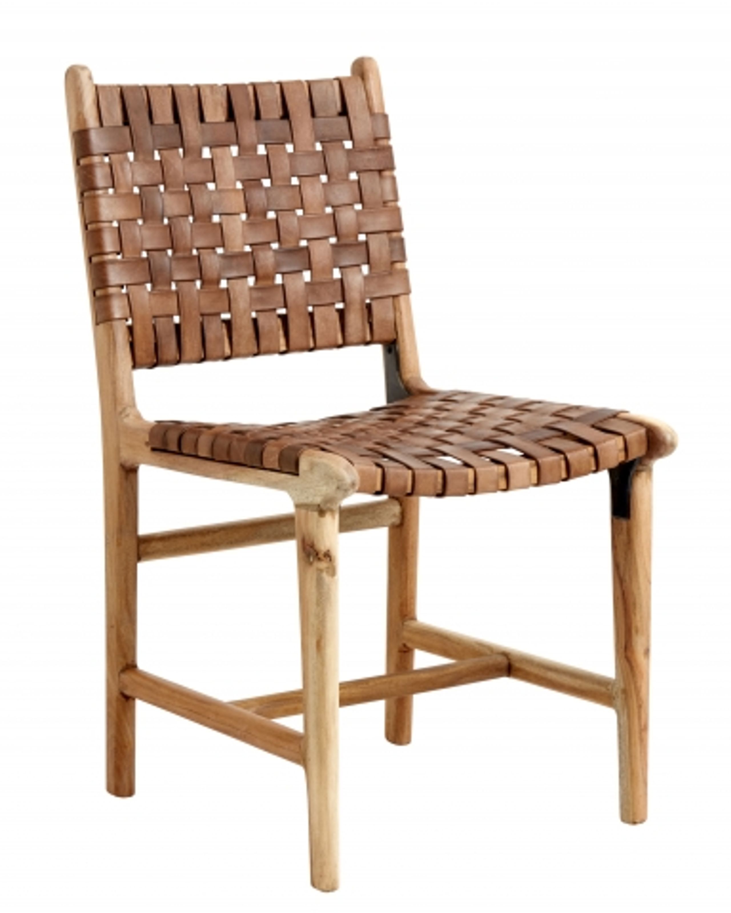 Nordal - Matstol - AYA dinner chair - Brown Leather/Wood