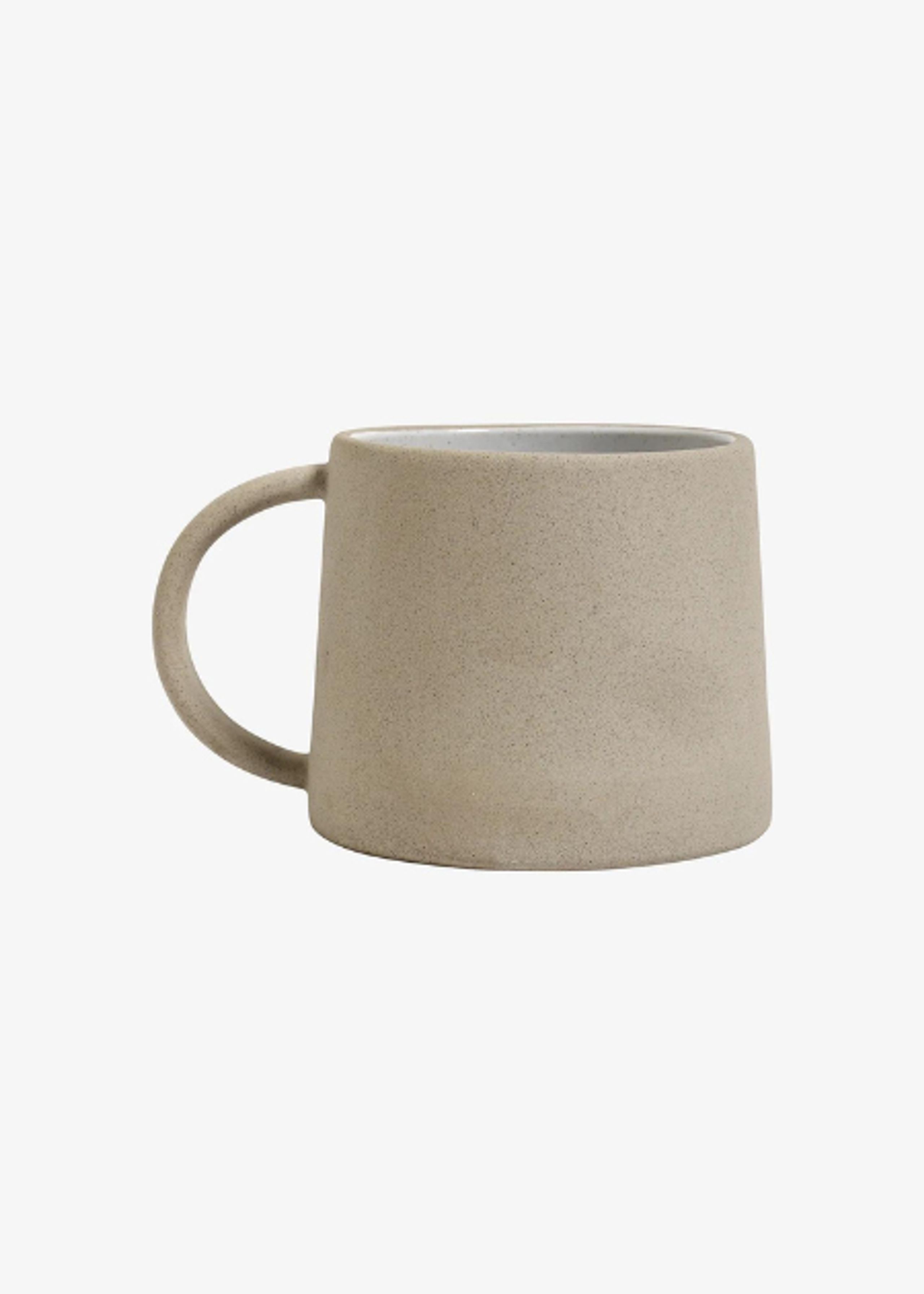 Nordal - Plate - Stoneware Kagetallerken - Beige/White - Mug