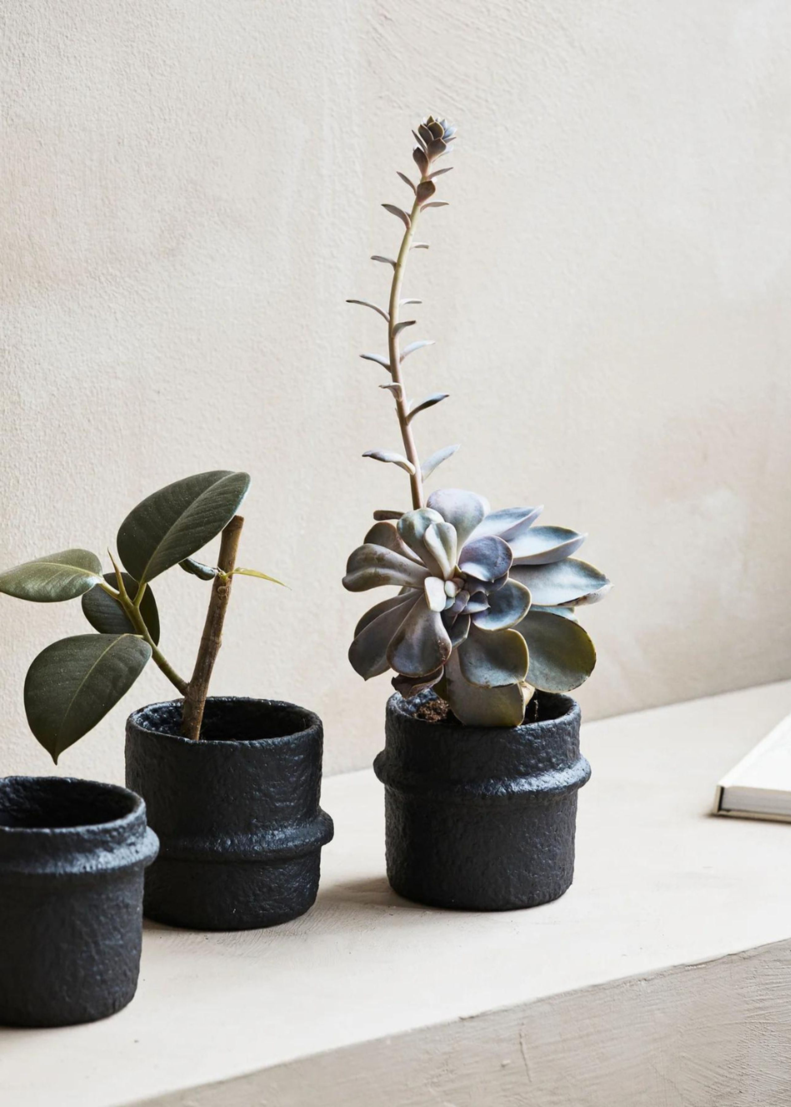 Nordal - Bloemenpot - Rote cement pot - Black no. 1