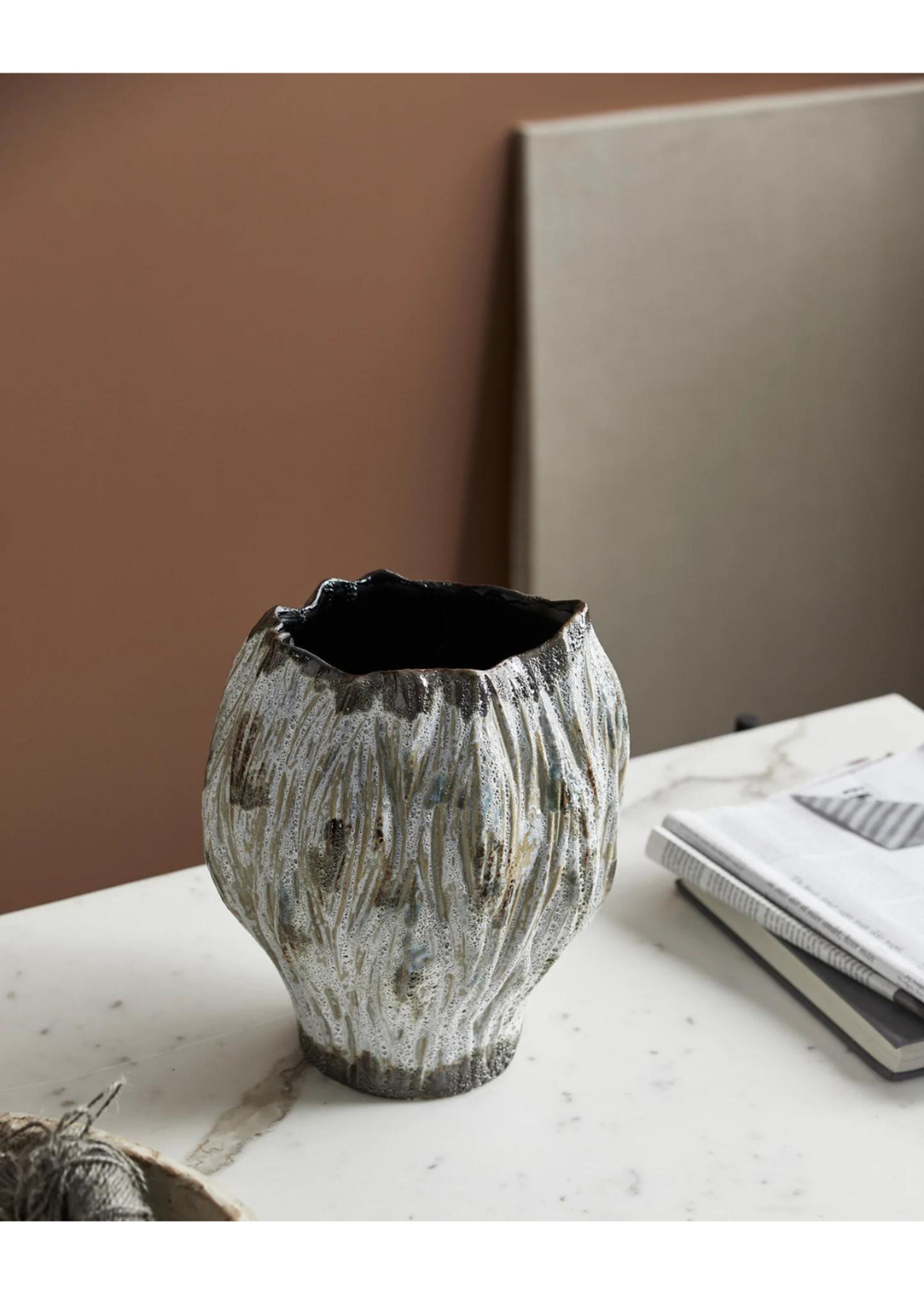 Nordal - Vase - Henry Vase - Brown/Green/White S