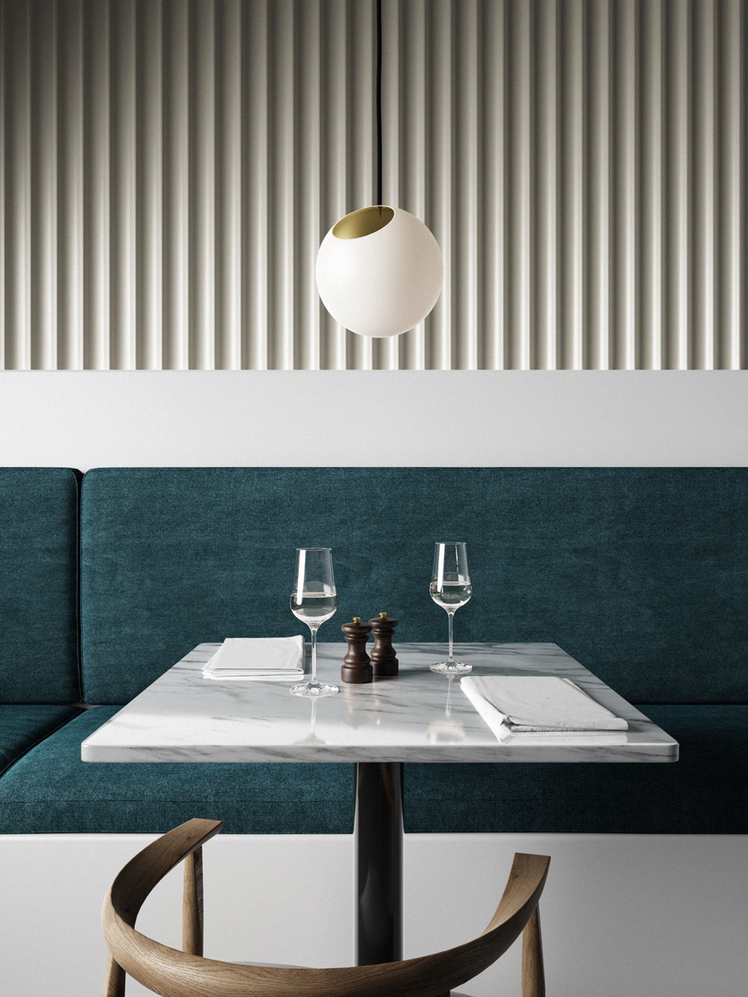 Nordic Tales - Lampe - Bright Spot Pendant - Glass/Brass - Black