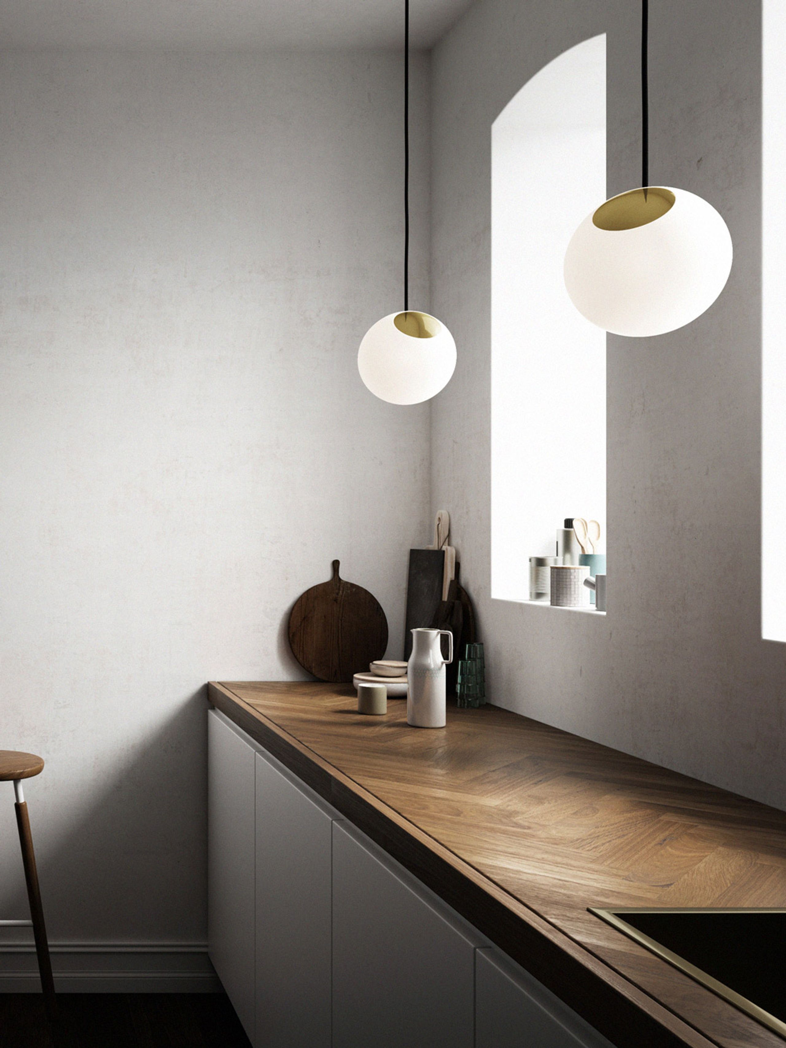 Nordic Tales - Lampe - Bright Spot Pendant - Glass/Brass - Black