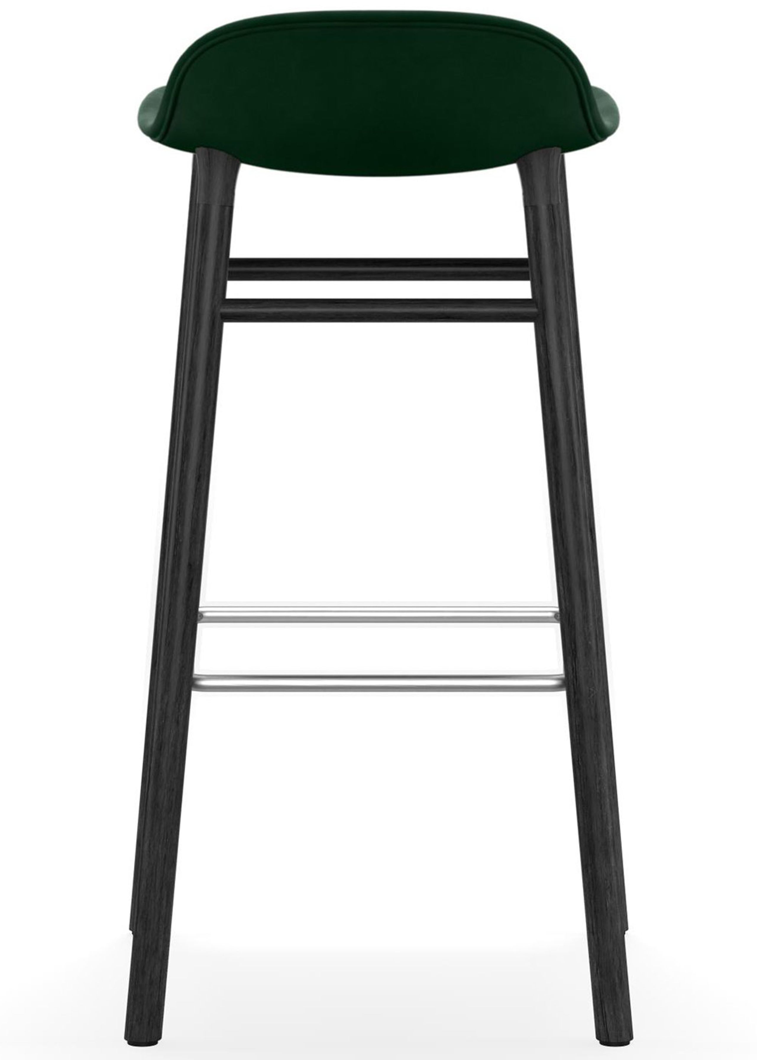 Normann Copenhagen - Bar stool - Form Barstool - 75 cm - Full Upholstery Wood - Frame: Black Lacquered / Fabric: City Velvet vol. 2 35