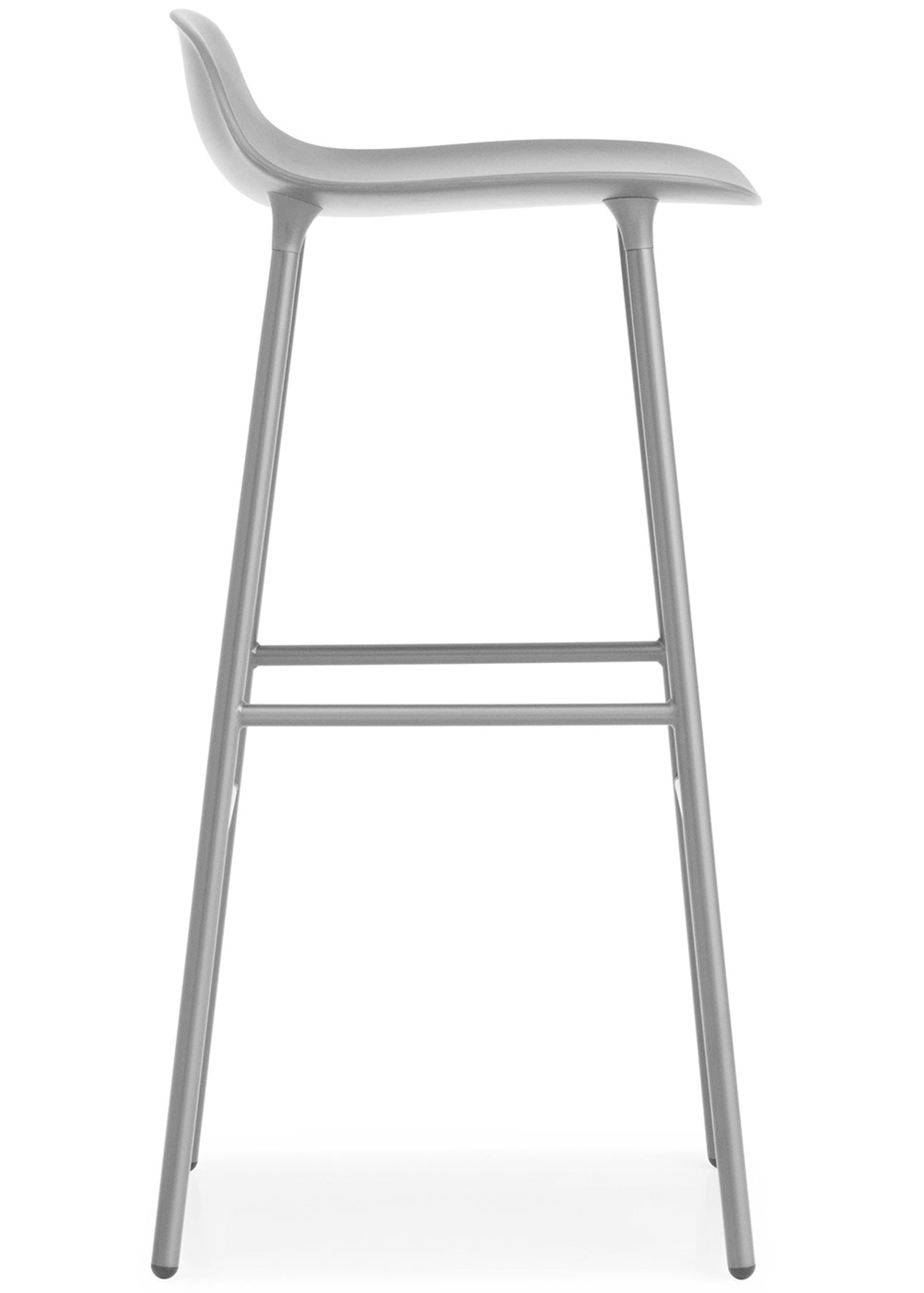Normann Copenhagen - Barstol - Form Barstool - 75 cm - Steel, Chrome & Brass - Steel / Grey