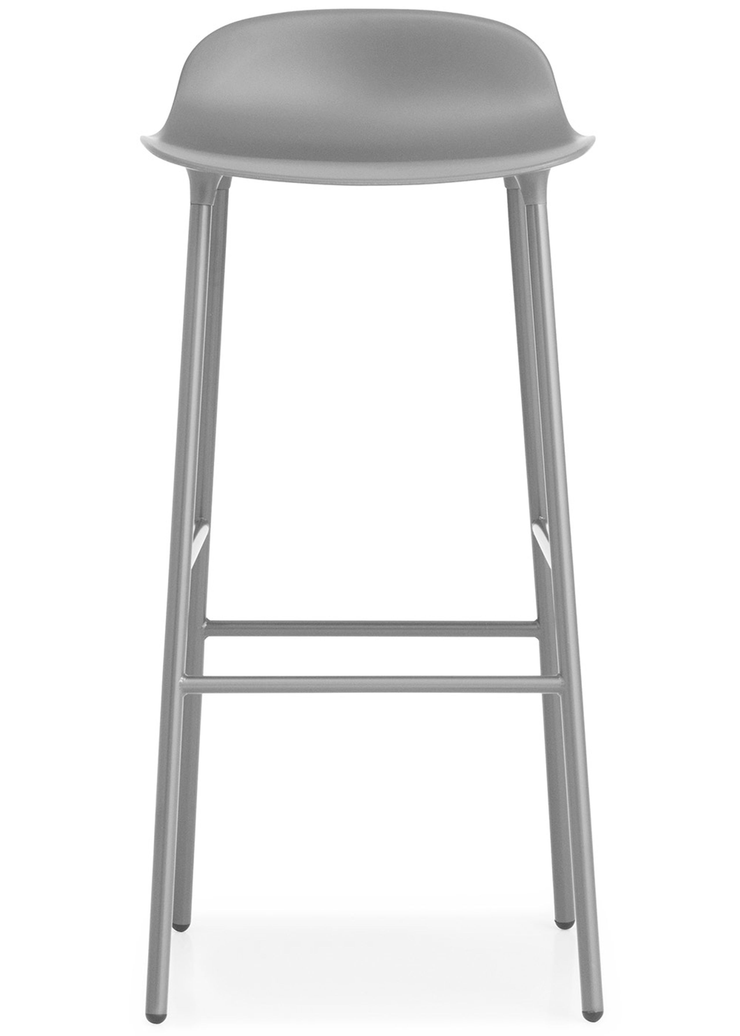 Normann Copenhagen - Barstol - Form Barstool - 75 cm - Steel, Chrome & Brass - Steel / Grey
