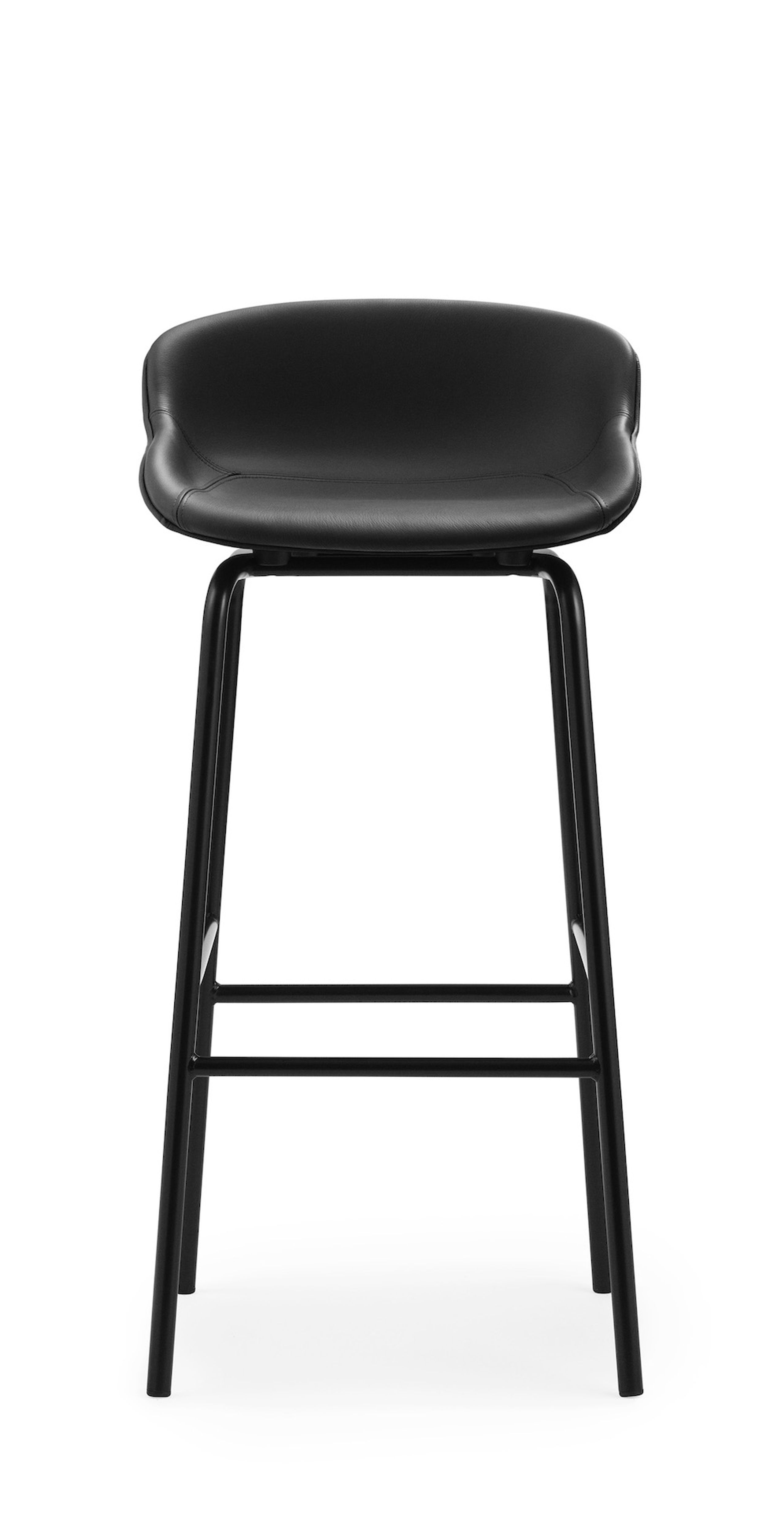 Normann Copenhagen - Barstol - Hyg Barstol by Simon Legald / Full Upholstery - Black / Ultra leather