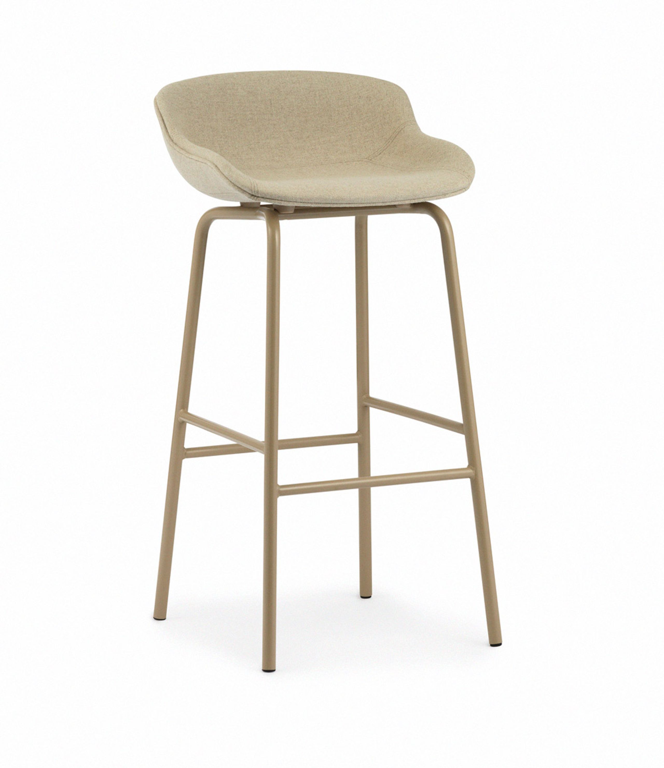 Normann Copenhagen - Bar stool - Hyg Barstol by Simon Legald / Full Upholstery - Sand / Main Line Flax 20