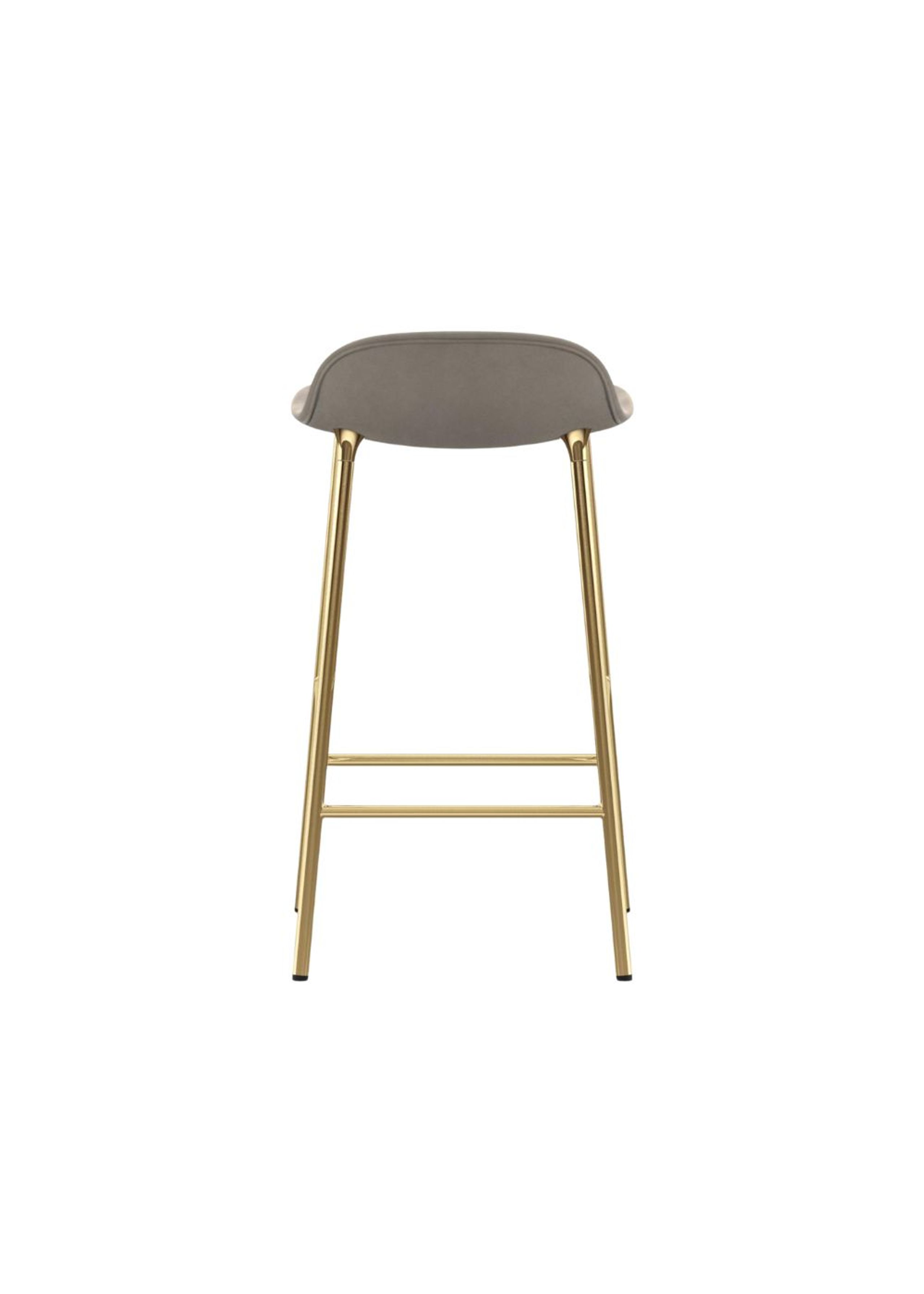 Normann Copenhagen - Bar stool - Form Barstool 65 cm Full Upholstery Steel - Brass / City Velvet vol. 2 96