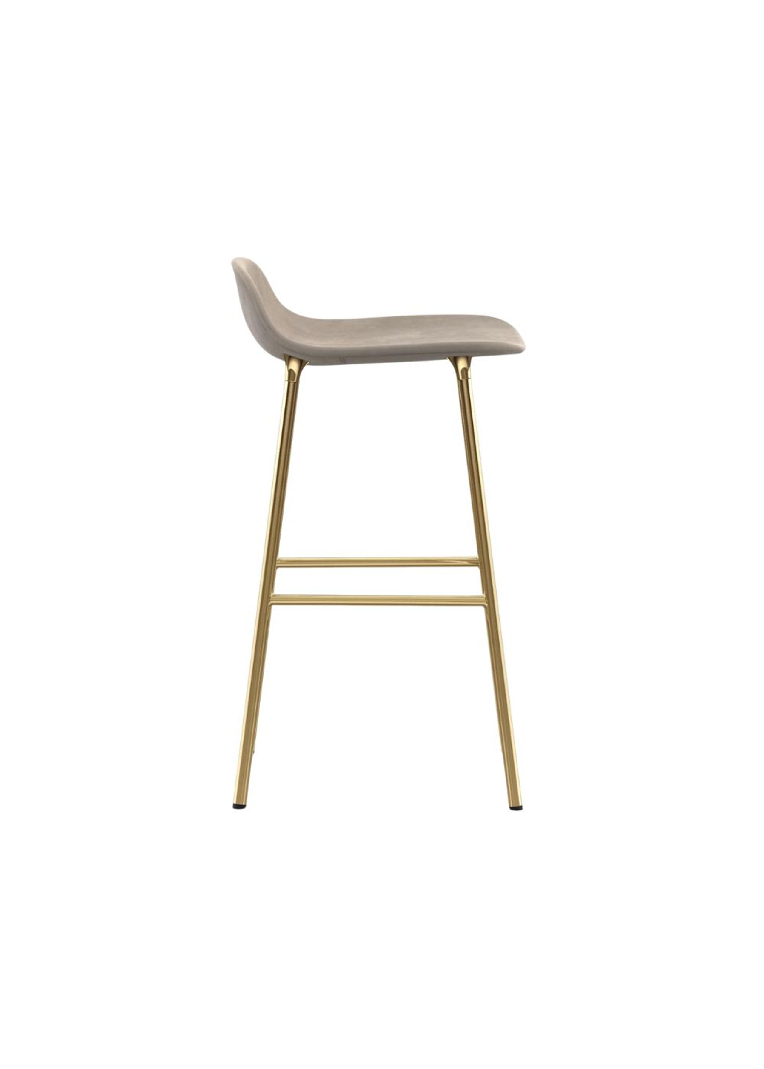 Normann Copenhagen - Bar stool - Form Barstool 65 cm Full Upholstery Steel - Brass / City Velvet vol. 2 96