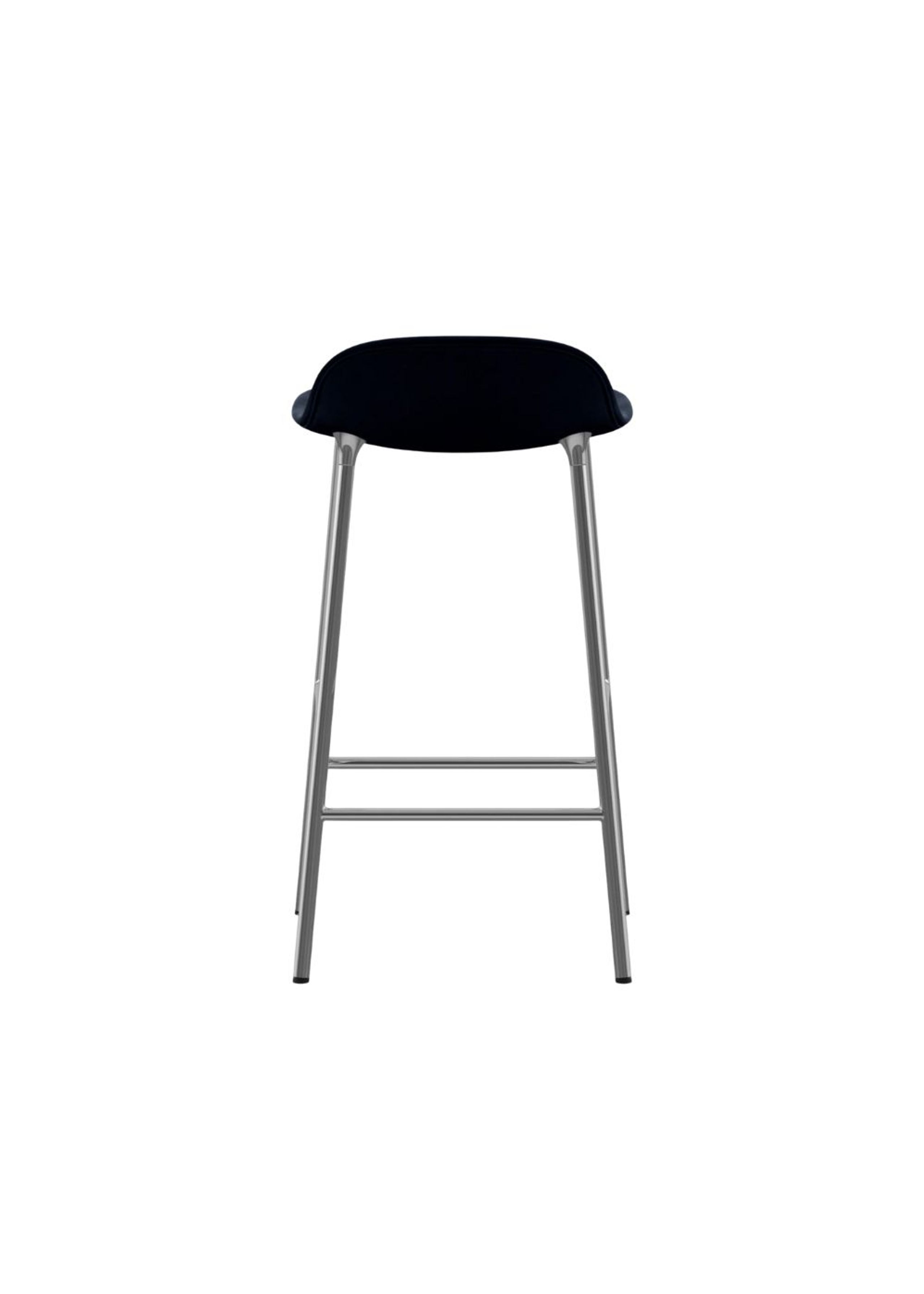 Normann Copenhagen - Bar stool - Form Barstool 65 cm Full Upholstery Steel - Chrome / City Velvet vol. 2 52