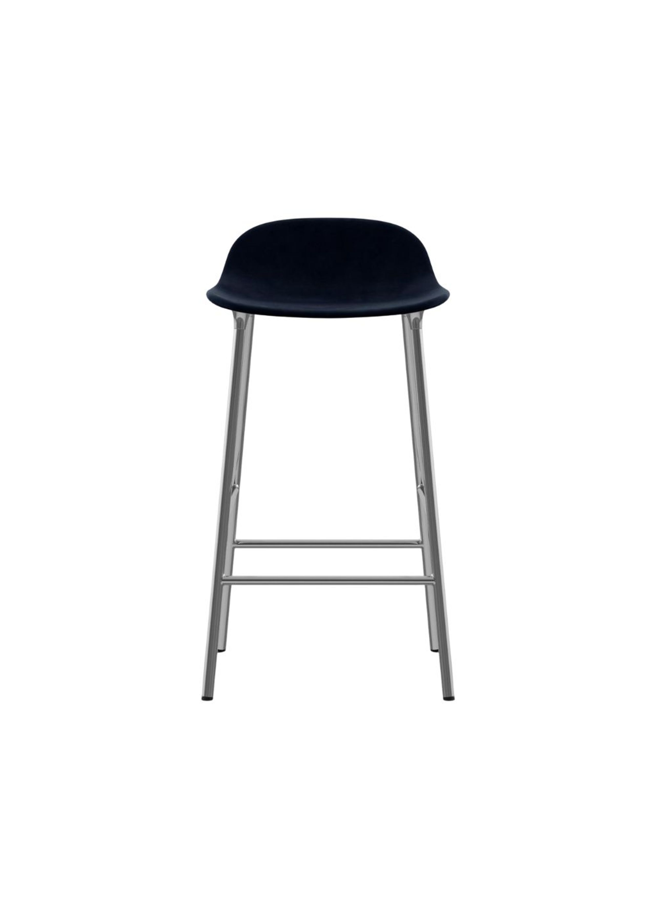 Normann Copenhagen - Bar stool - Form Barstool 65 cm Full Upholstery Steel - Chrome / City Velvet vol. 2 52