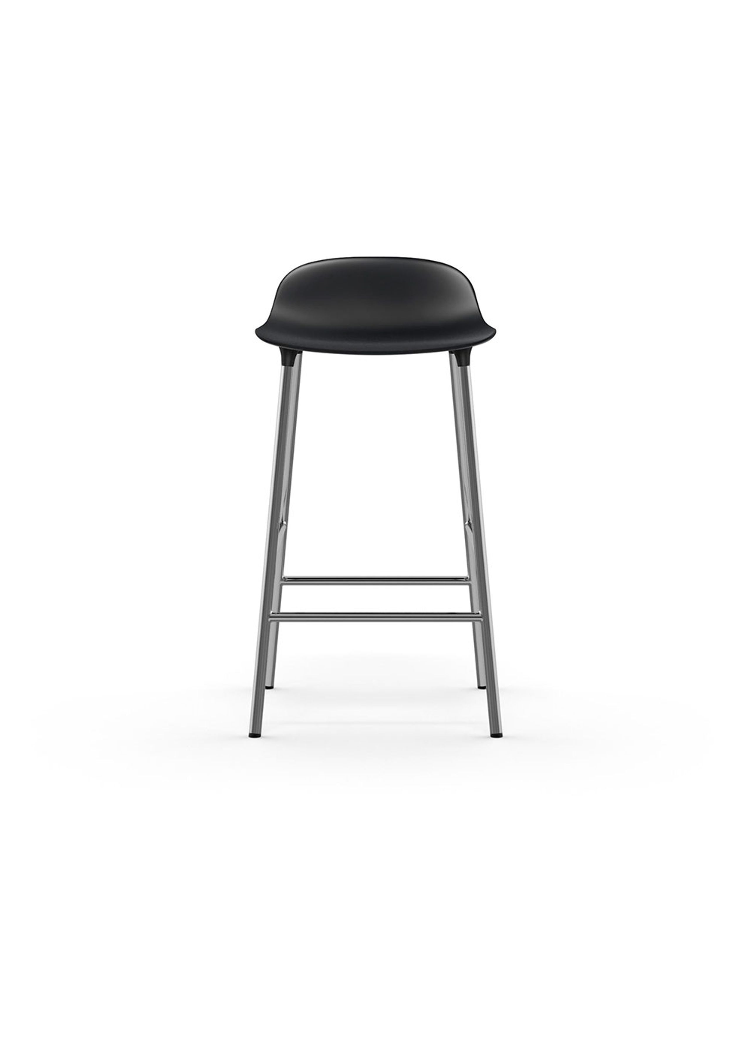 Normann Copenhagen - Barová stolička - Form Barstool 65 cm Steel - Black / Chrome