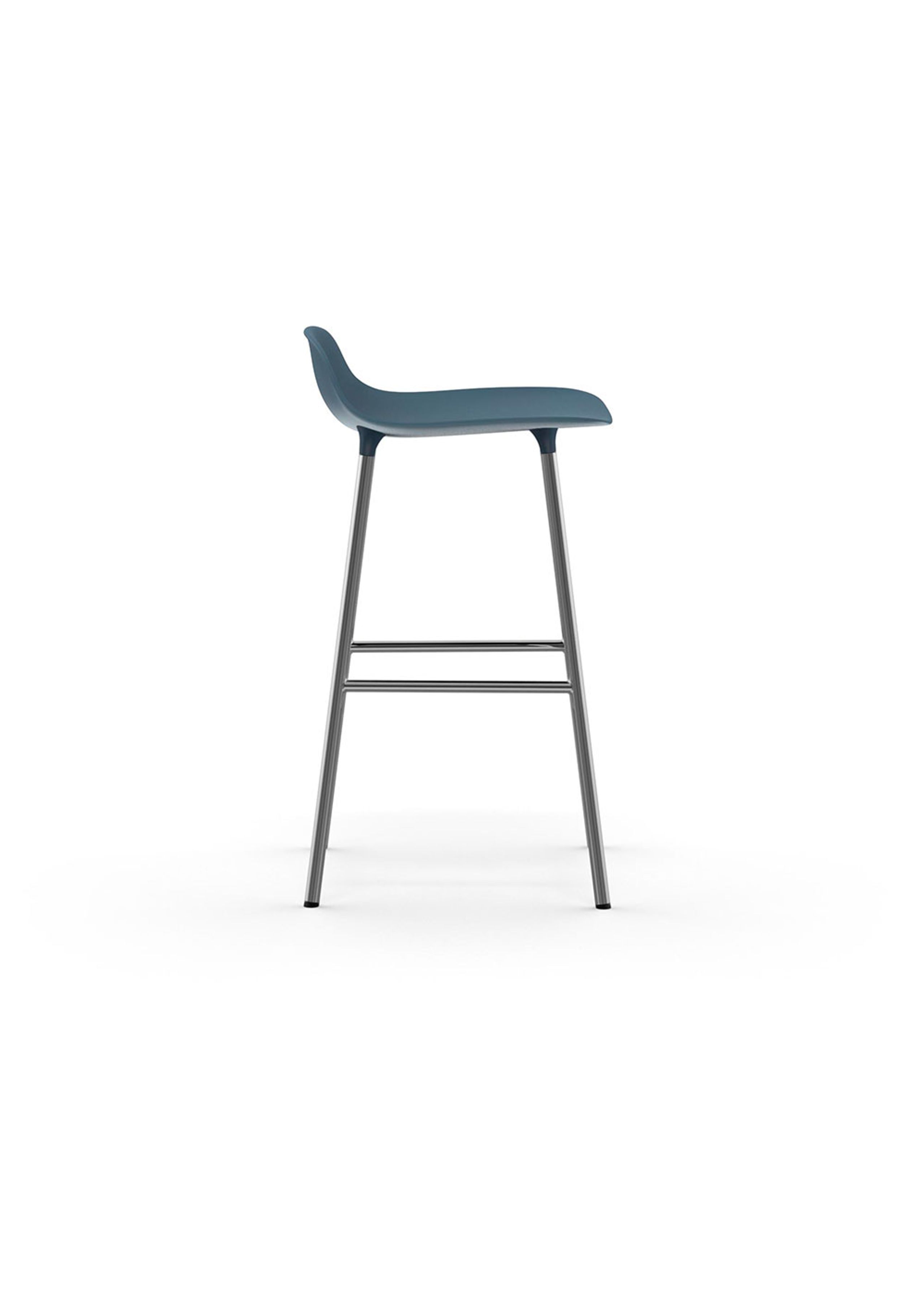 Normann Copenhagen - Barstol - Form Barstool 65 cm Steel - Blue / Chrome