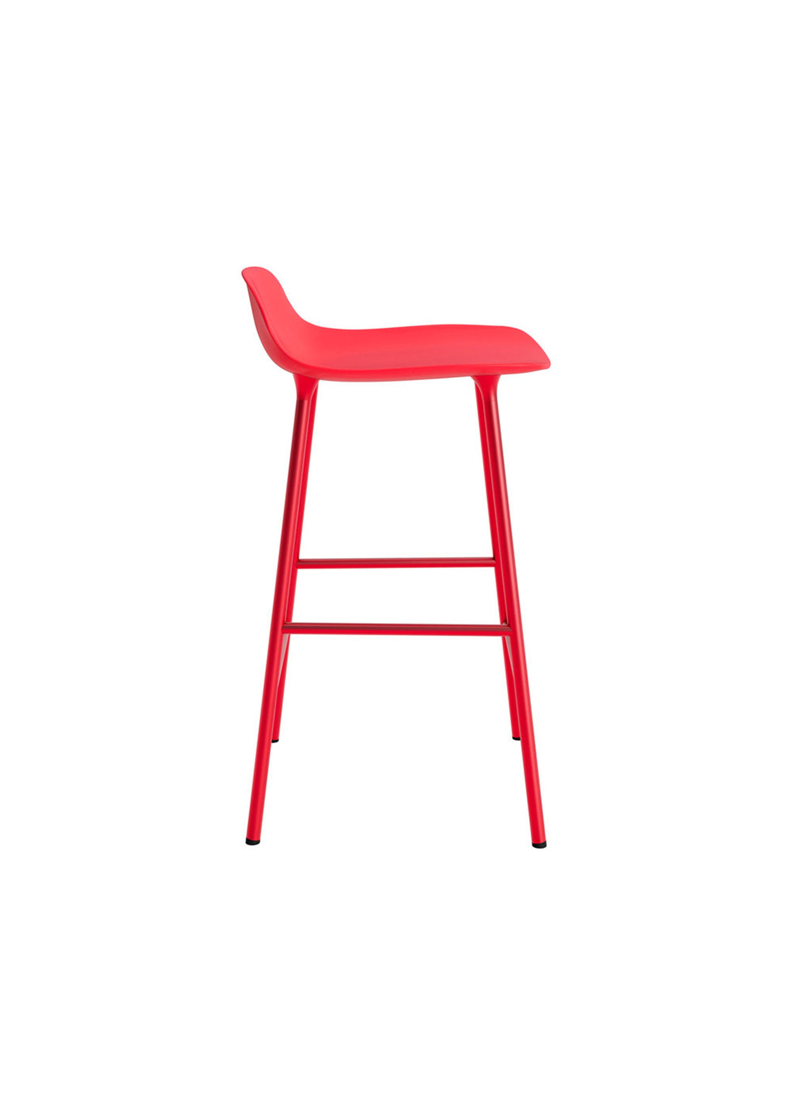 Normann Copenhagen - Barkruk - Form Barstool 65 cm Steel - Bright Red / Steel