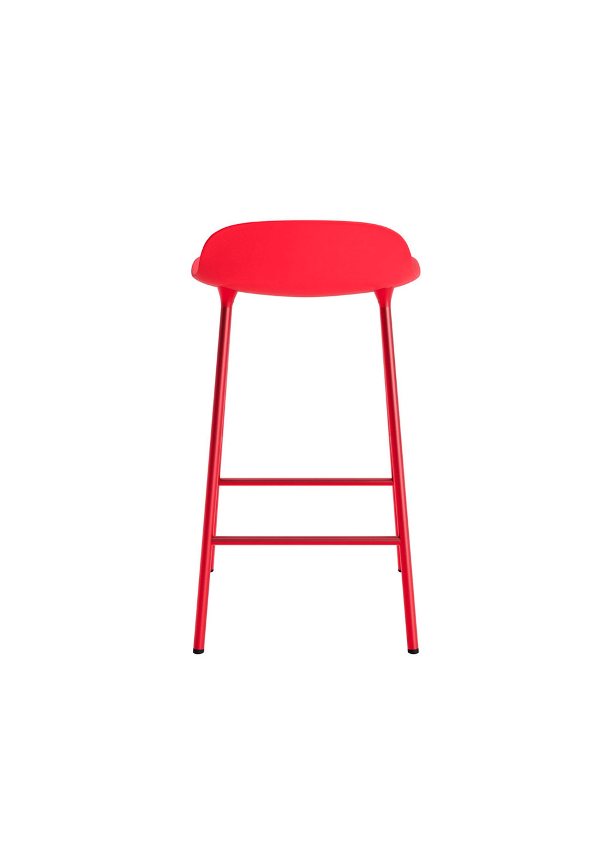 Normann Copenhagen - Barkruk - Form Barstool 65 cm Steel - Bright Red / Steel