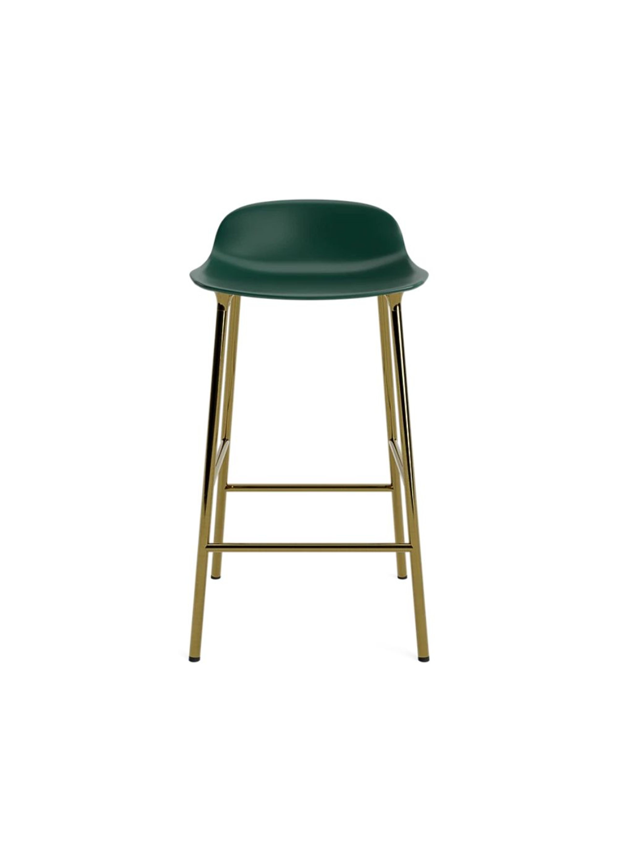 Normann Copenhagen - Banco de bar - Form Barstool 65 cm Steel - Green / Brass