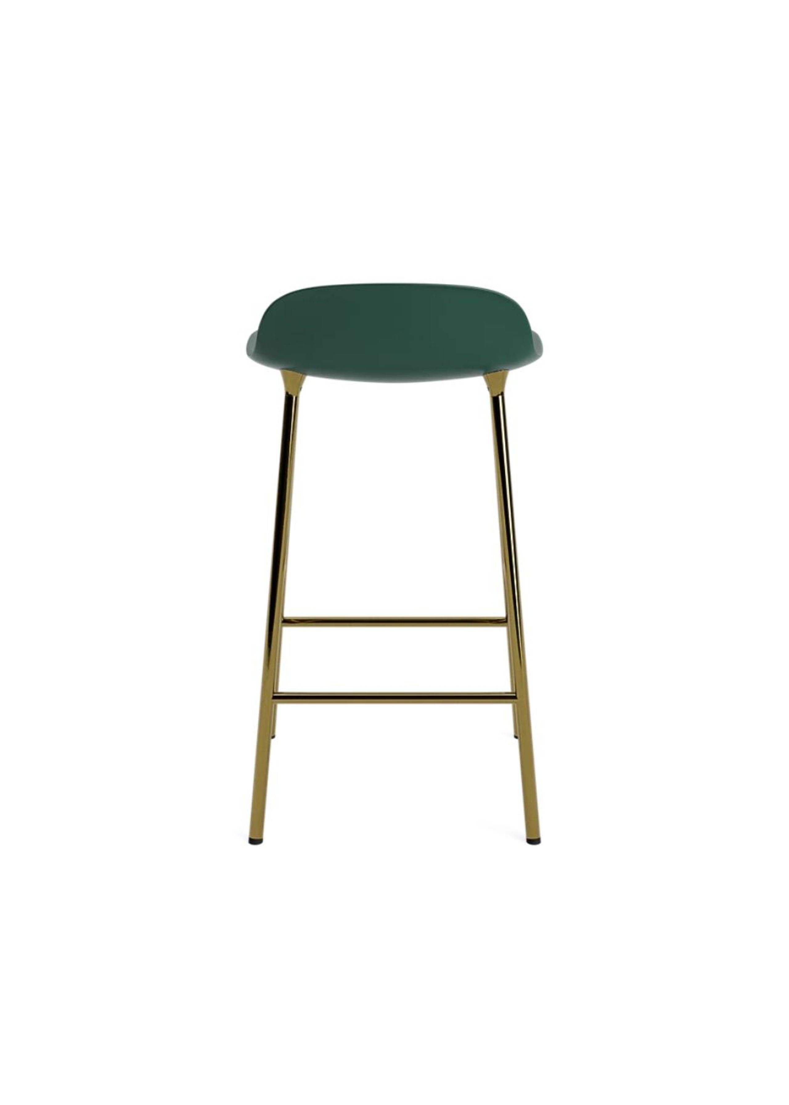 Normann Copenhagen - Banco de bar - Form Barstool 65 cm Steel - Green / Brass