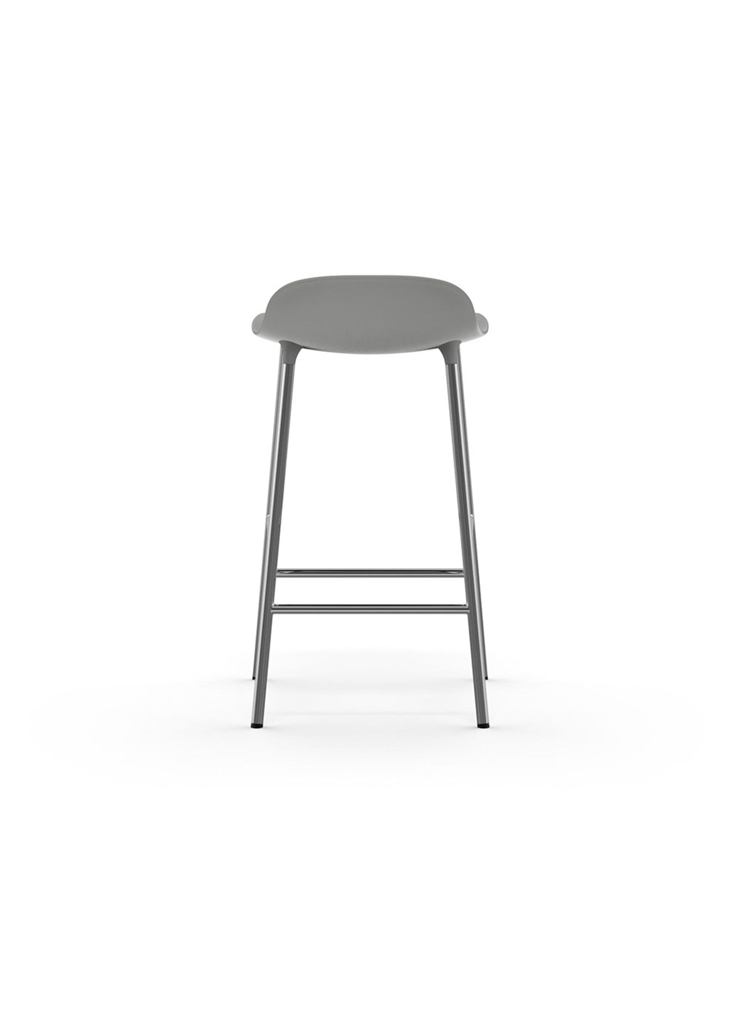 Normann Copenhagen - Bar stool - Form Barstool 65 cm Steel - Grey / Chrome