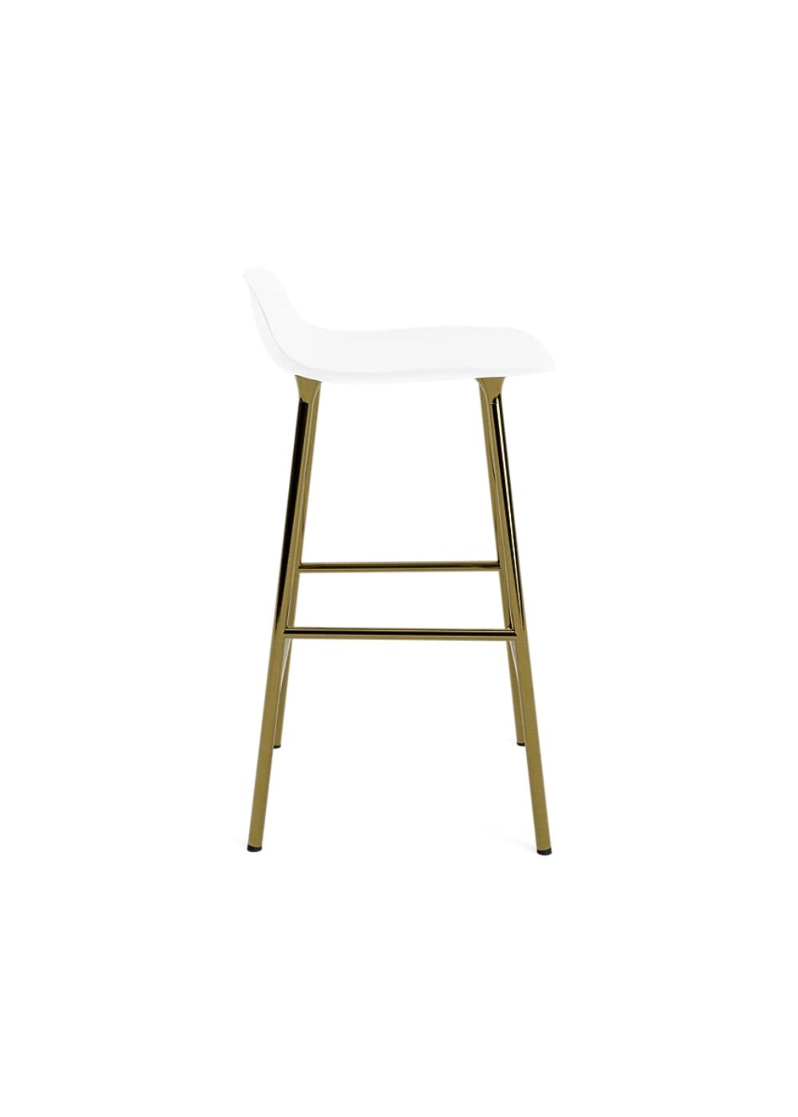Normann Copenhagen - Barová stolička - Form Barstool 65 cm Steel - White / Brass