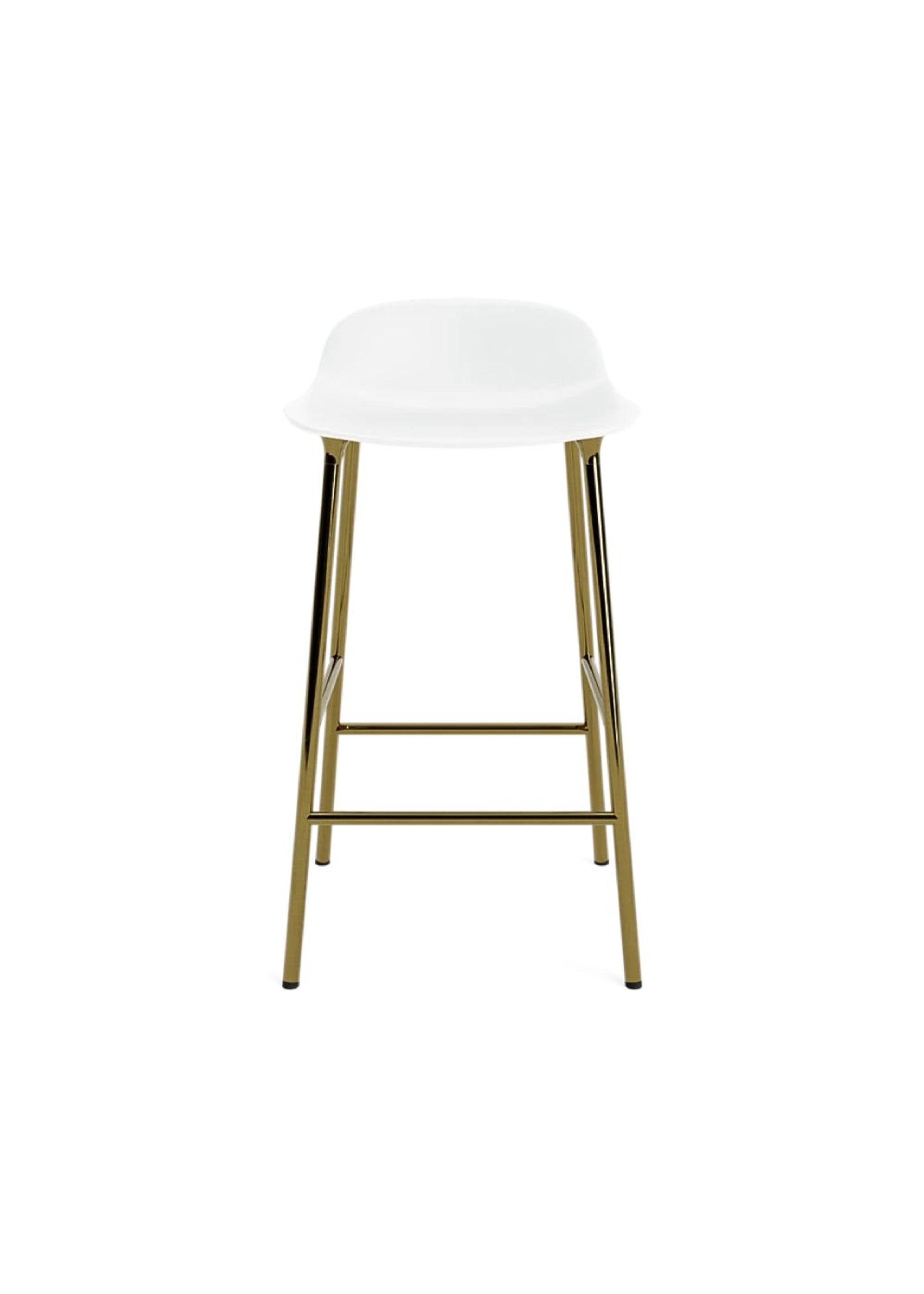Normann Copenhagen - Barová stolička - Form Barstool 65 cm Steel - White / Brass