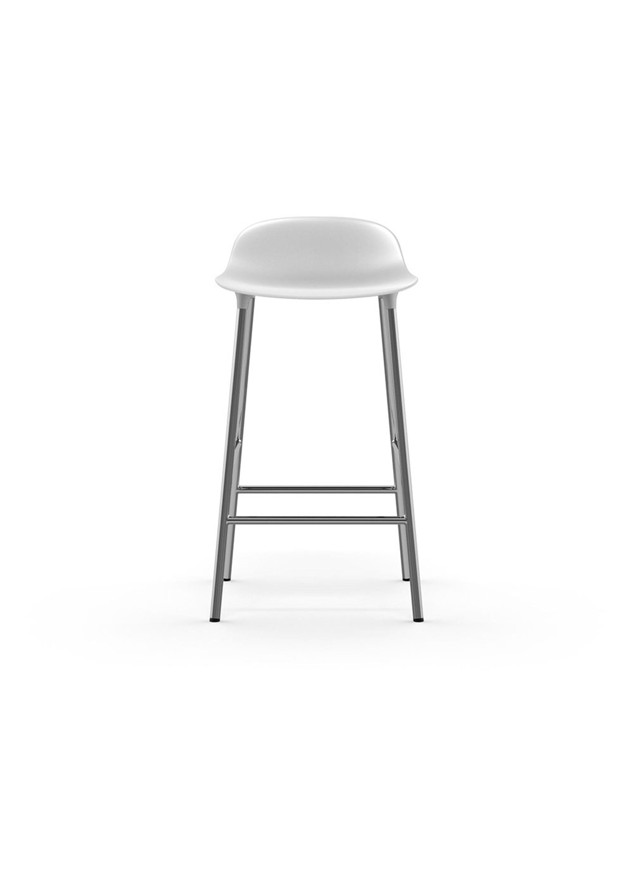 Normann Copenhagen - Barhocker - Form Barstool 65 cm Steel - White / Chrome